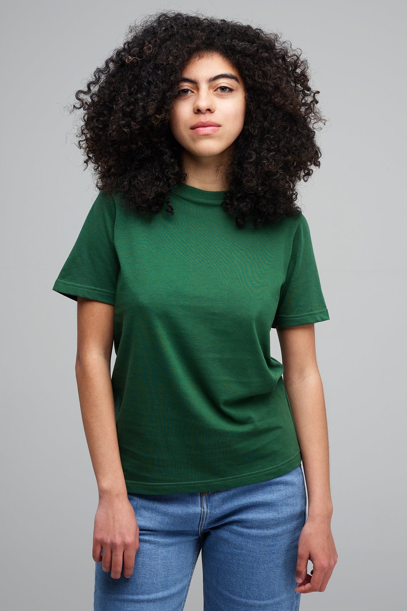 Women's Classic T-Shirt Bottle Green - Community Clothing