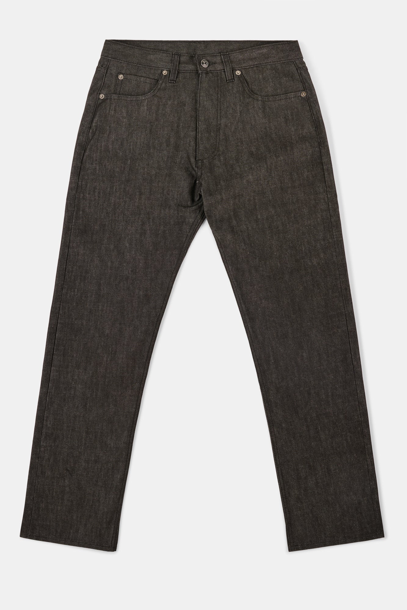 Men's Straight Cut Selvedge Jean - Black Raw Denim
