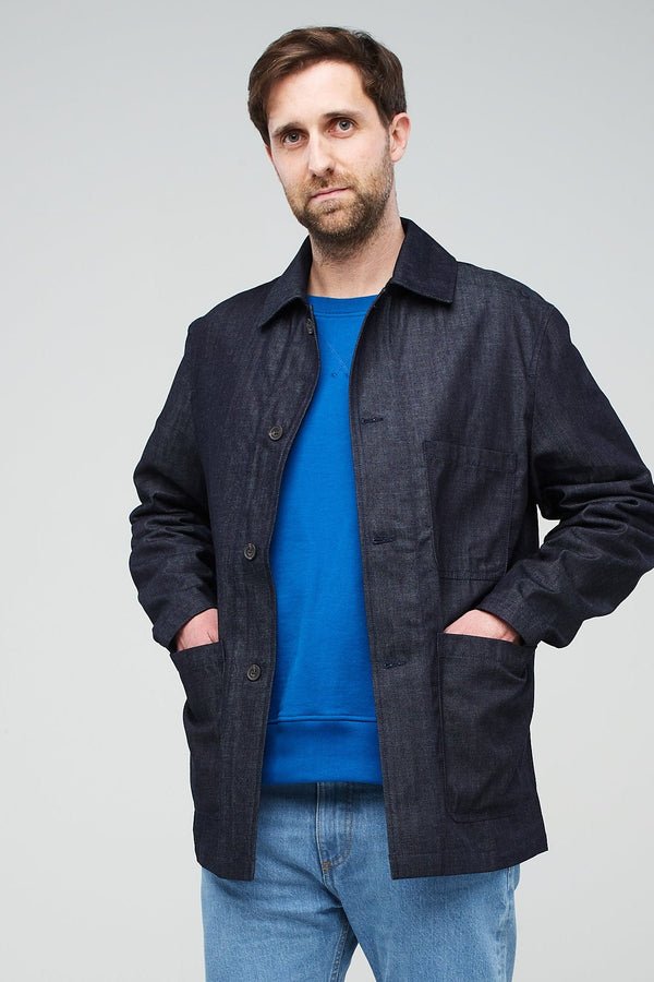 Men's Chore Jacket - Indigo Denim - Community Clothing