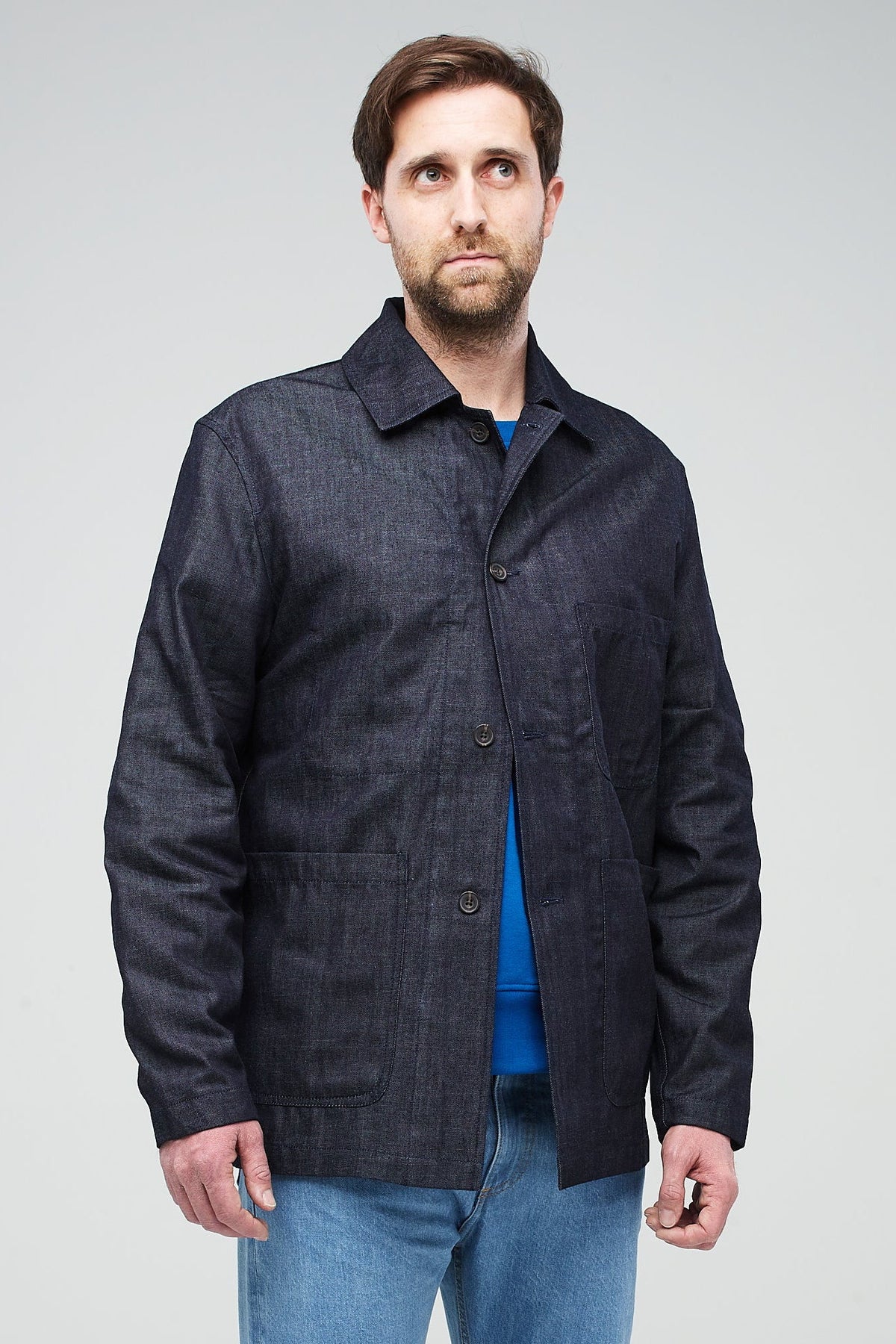 
            Men&#39;s Chore Jacket Dark Denim - Community Clothing