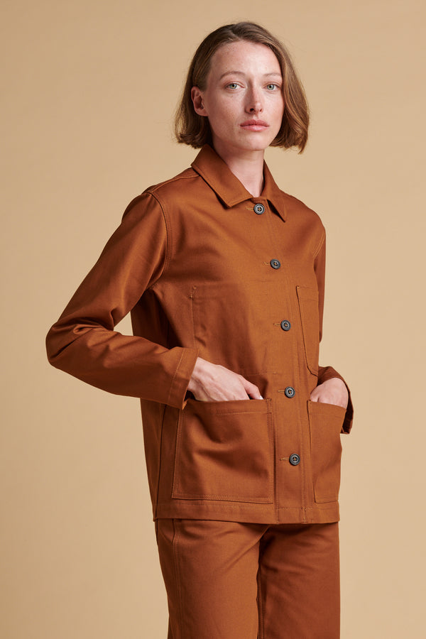 Women's Chore Jacket Dark Tan - Main Image