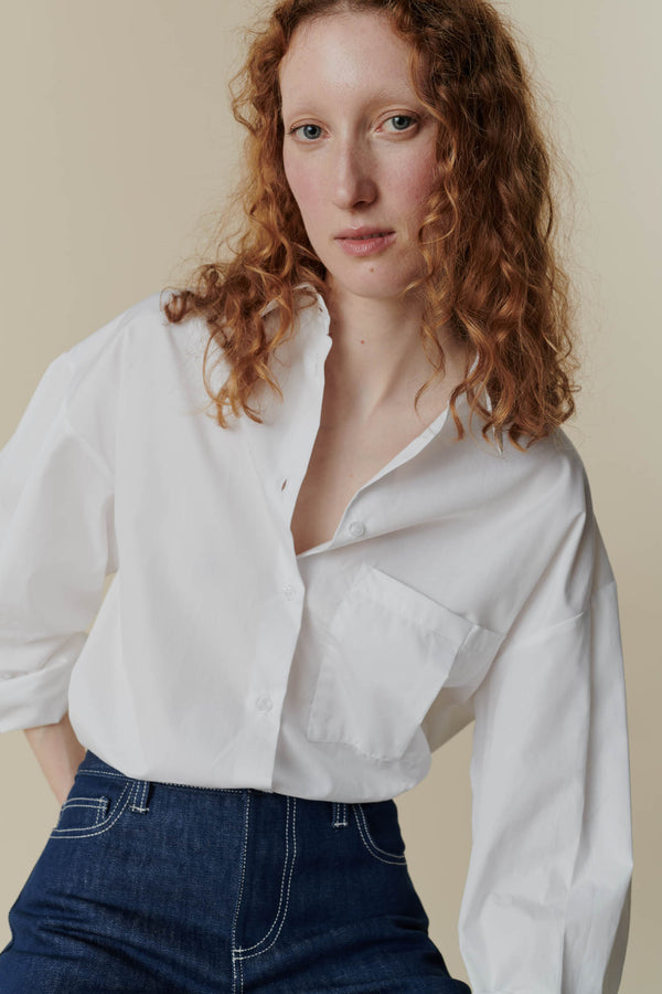 Women's Esme Long Sleeve Shirt White Community Clothing