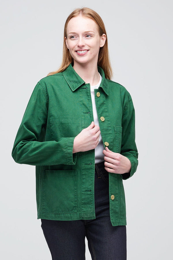 Women's Chore Jacket Bottle Green - Main Image