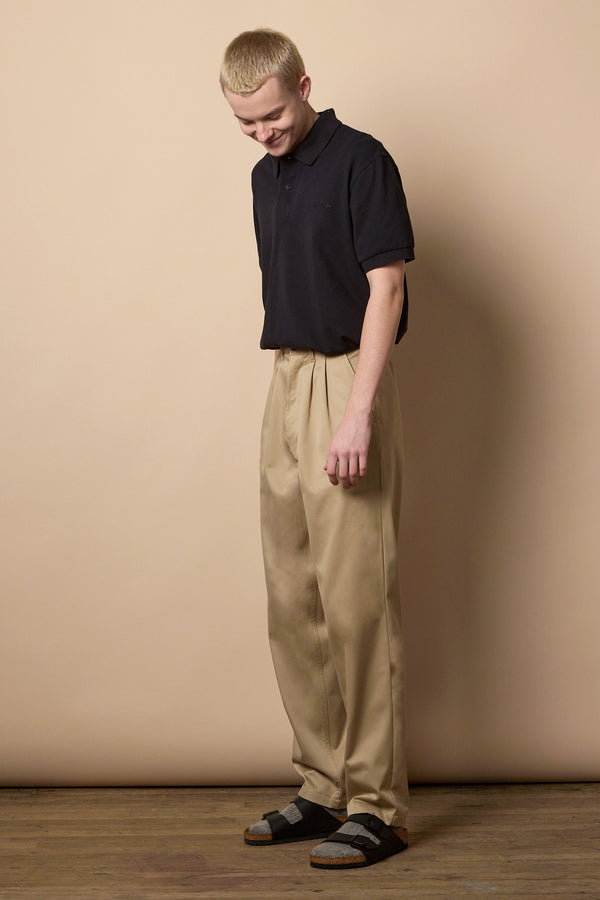 Stone Pleated Chino Pants