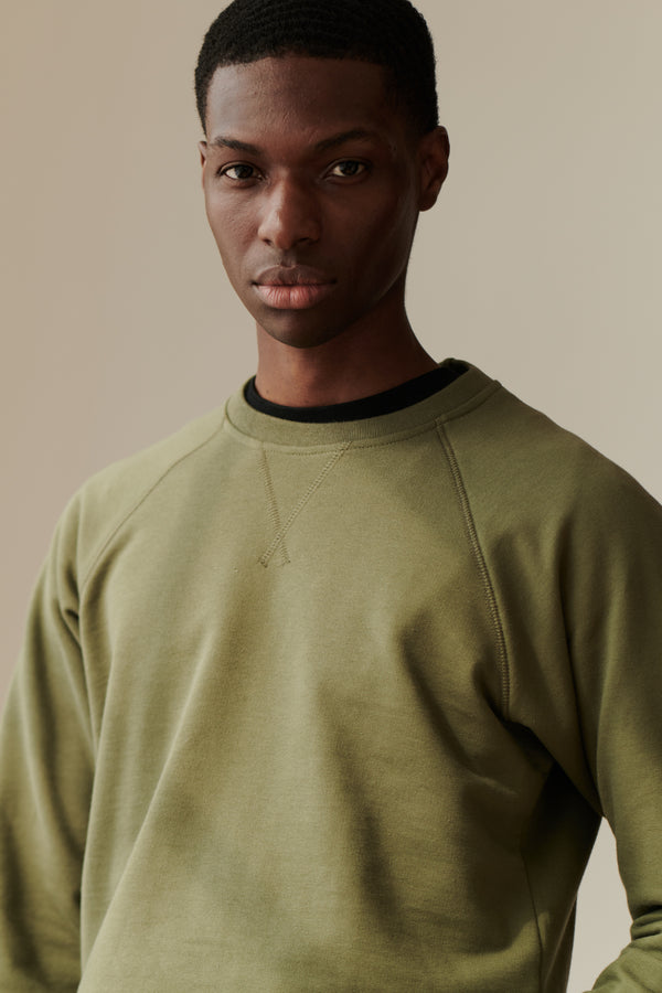 Olive Regular Fit Round Neck Long Sleeves Men's Sweatshirt by Being Human Clothing main image 1