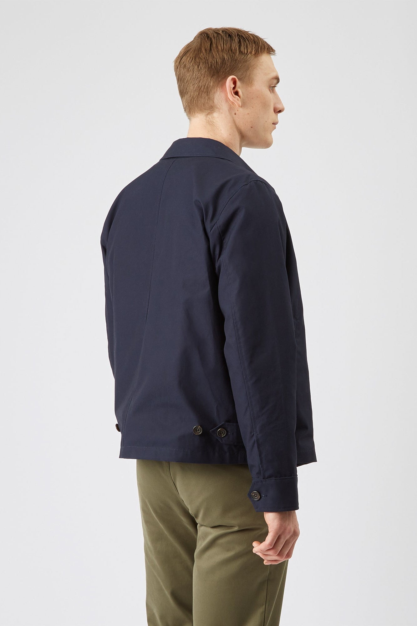 Men's Collared Harrington Jacket Navy - Community Clothing