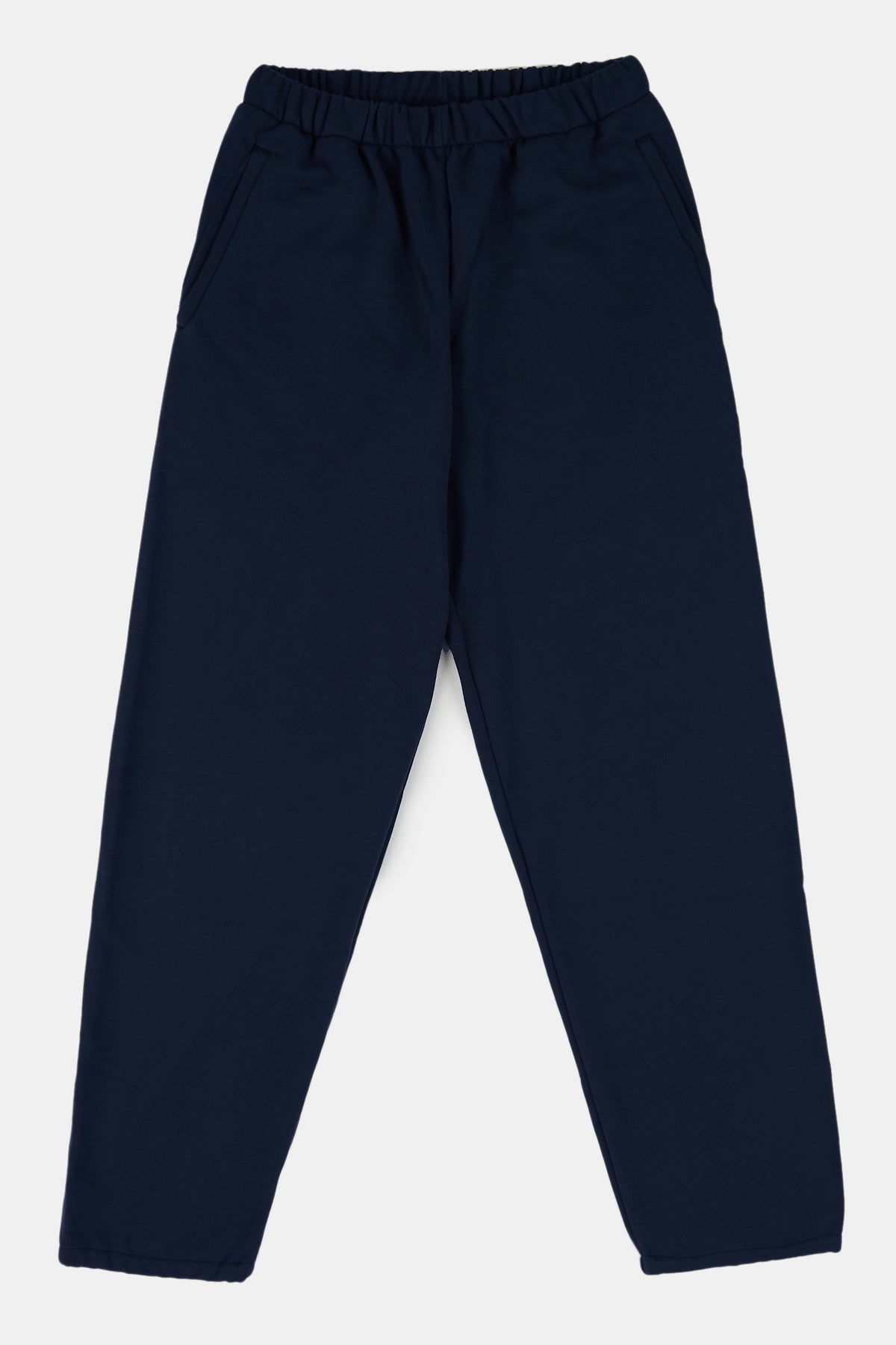 
            Flatlay product shot of women&#39;s sweatpant in navy
