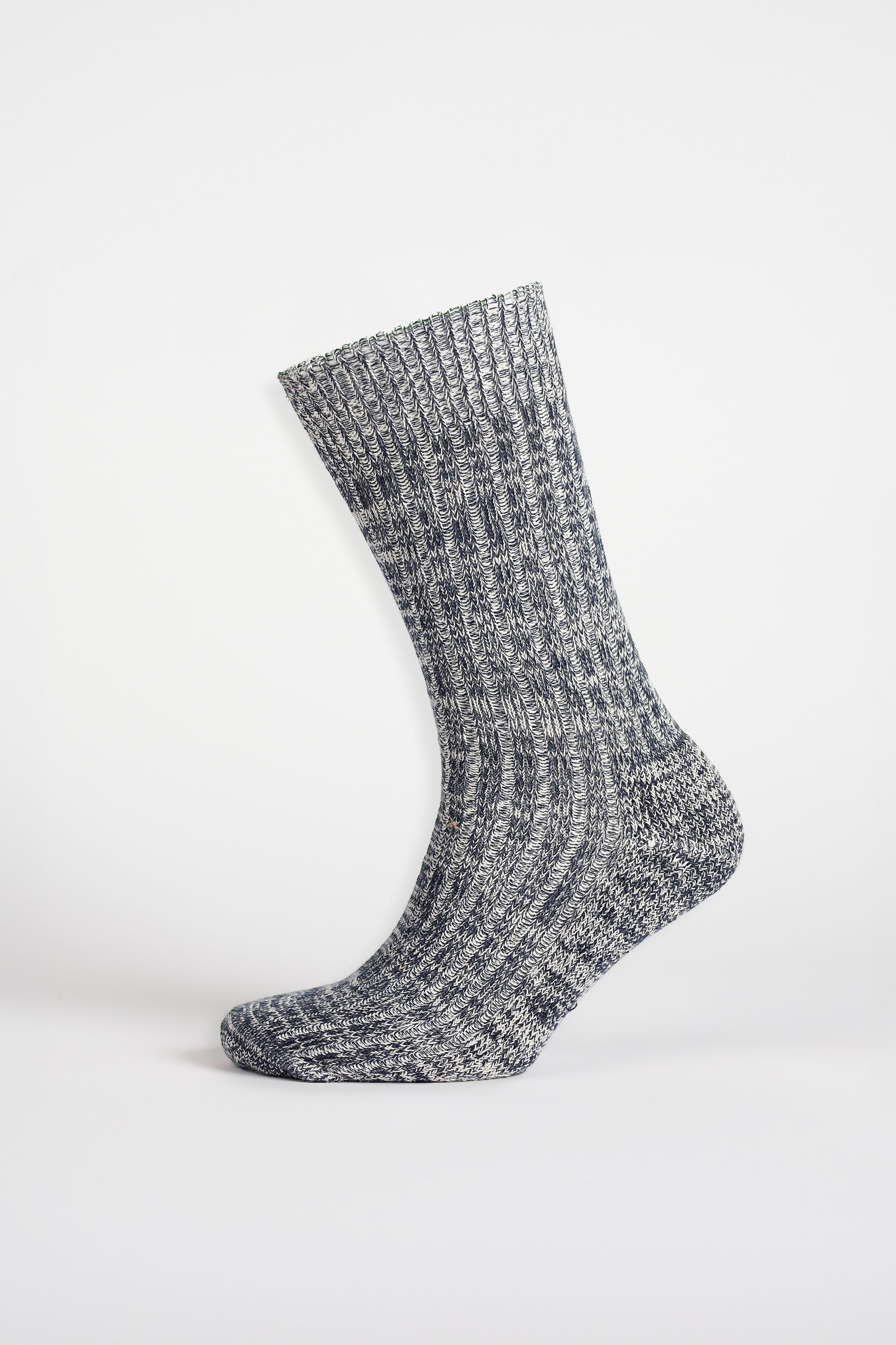 Cushioned Cotton Walking Sock - Slate Grey/White