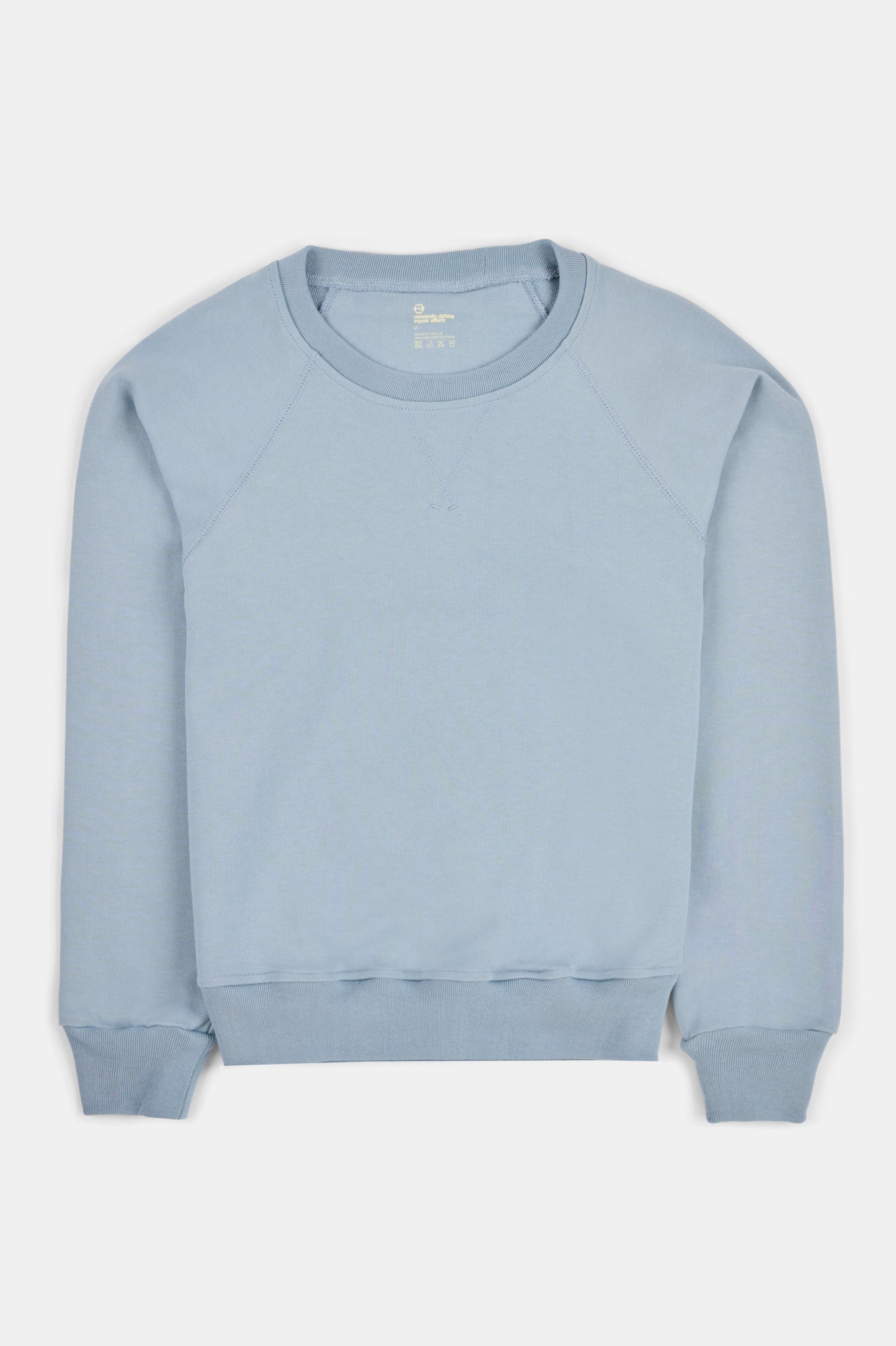 Light blue sweatshirt on a white background