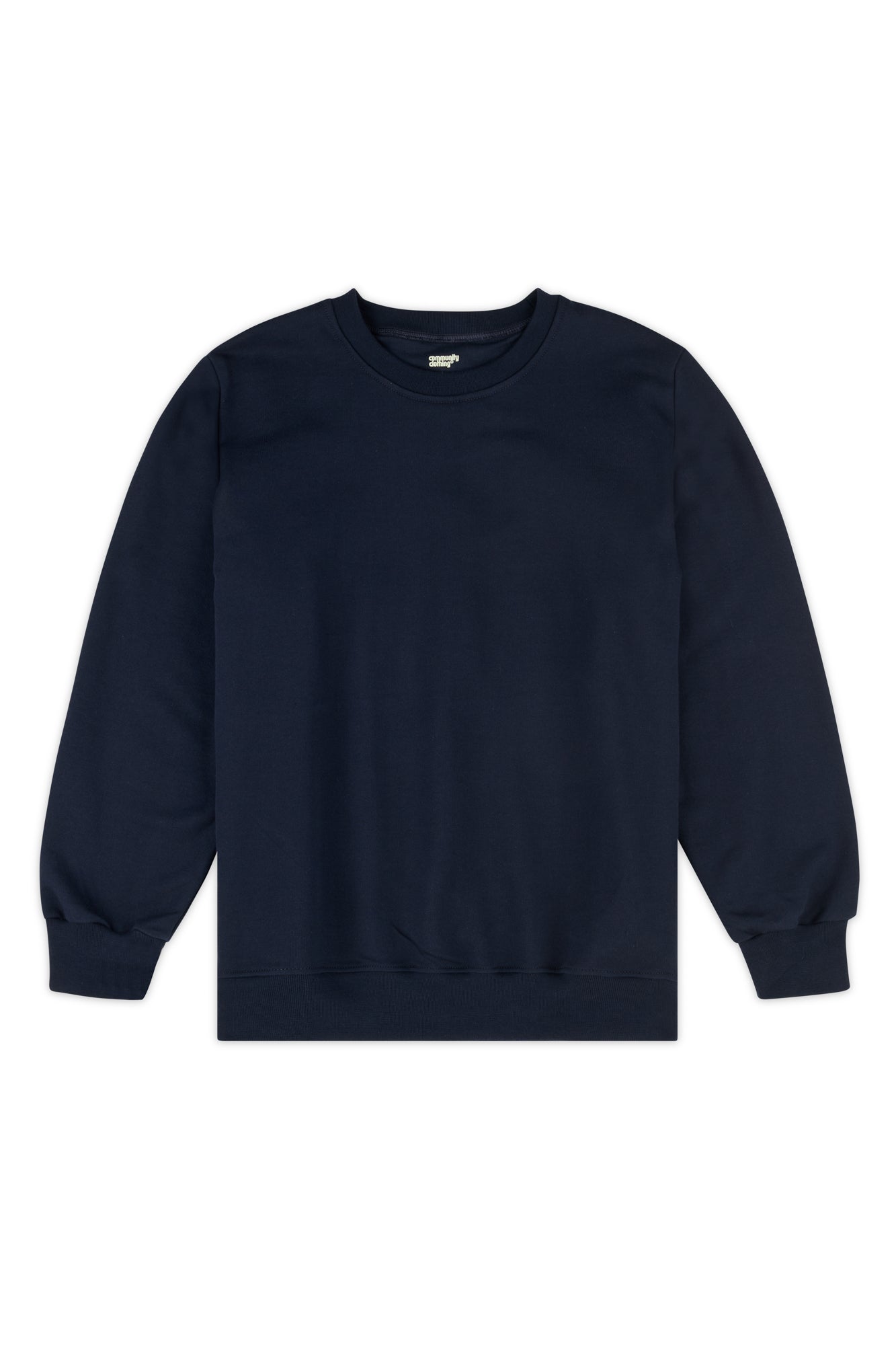 Flatlay of women's sweatshirt in navy