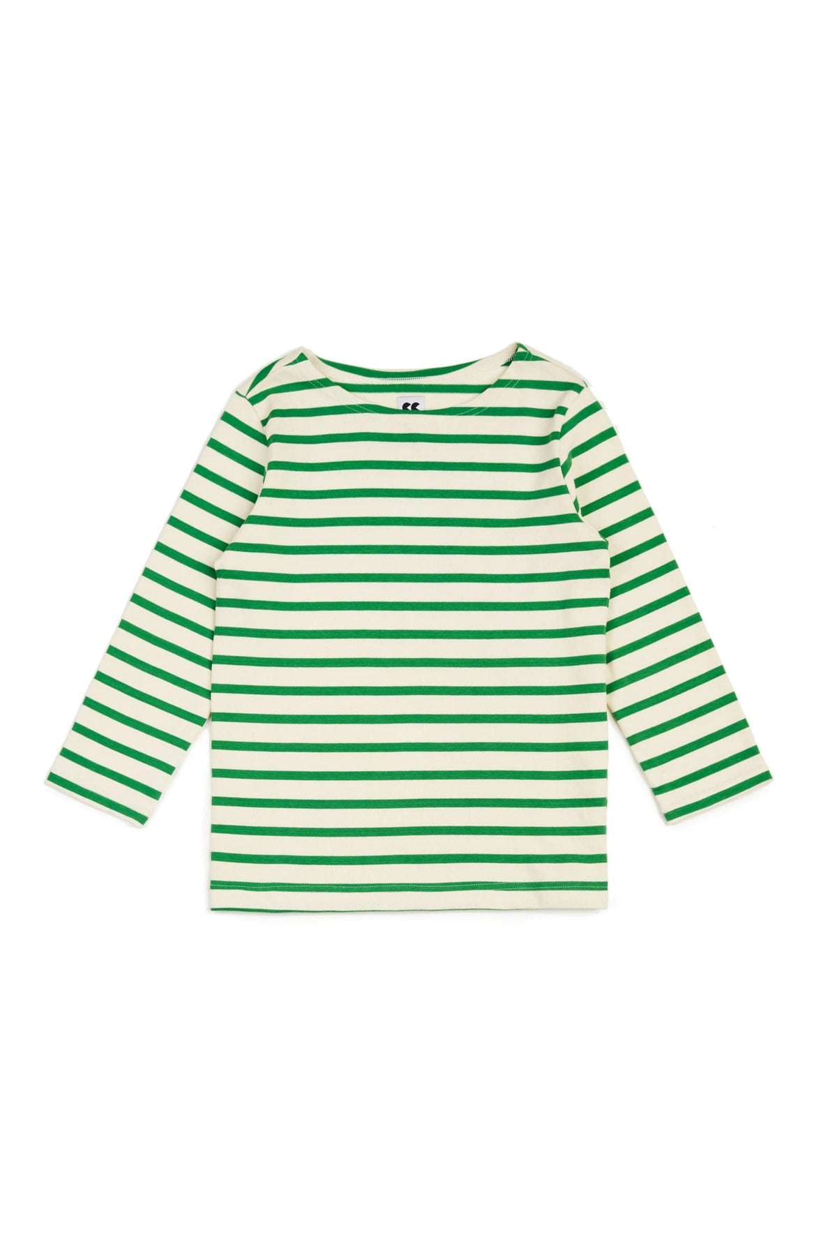 
            Women&#39;s 3/4 Sleeve Breton Ecru/Green - Community Clothing