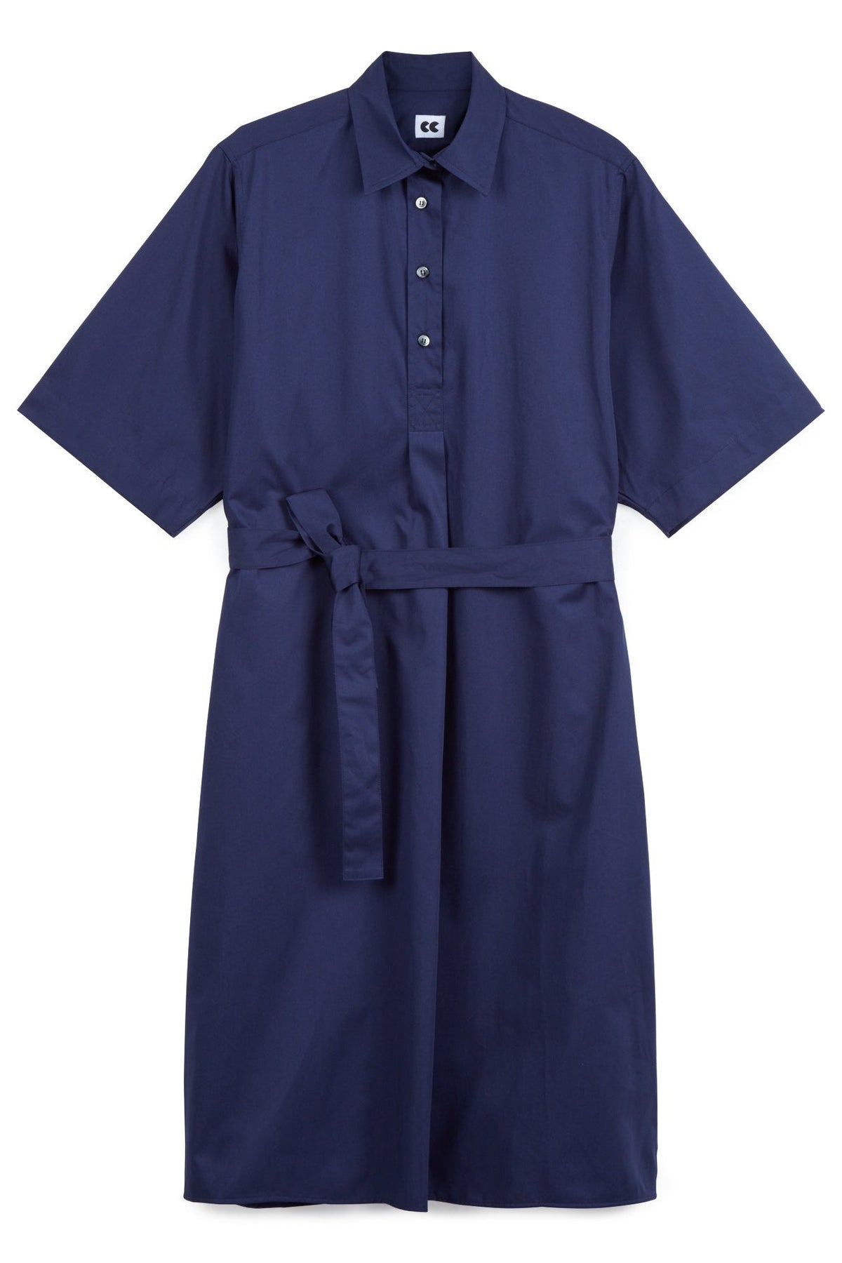 
            Cotton Dress - Straight - Navy - Community Clothing