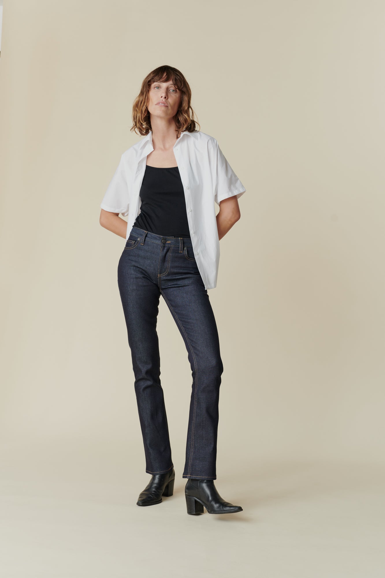 Women's Bootcut Mid Rise Jeans - Indigo - Community Clothing