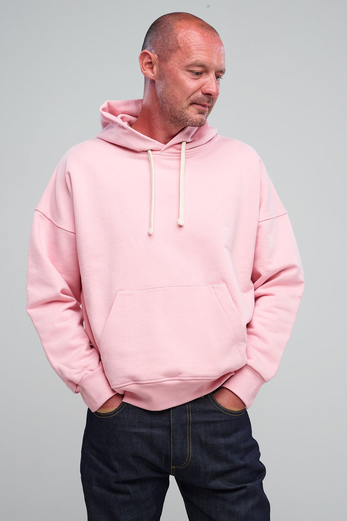 
            Men&#39;s Hooded Sweatshirt Pink - Community Clothing