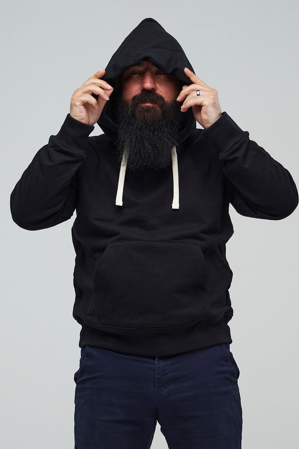 
            Men&#39;s Hooded Sweatshirt Black - Community Clothing