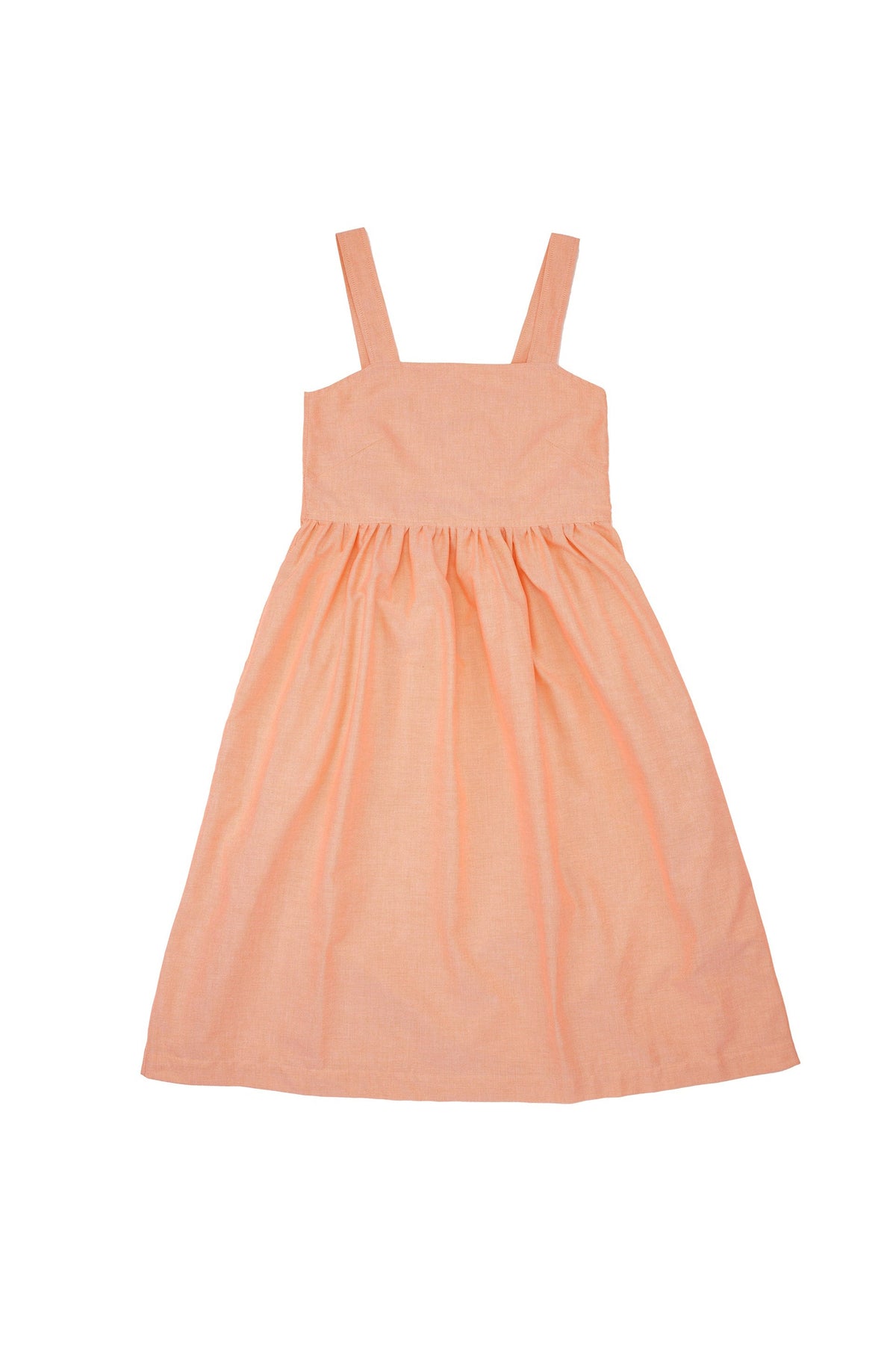 
            Summer Strap Dress - Peach Chambray - Community Clothing