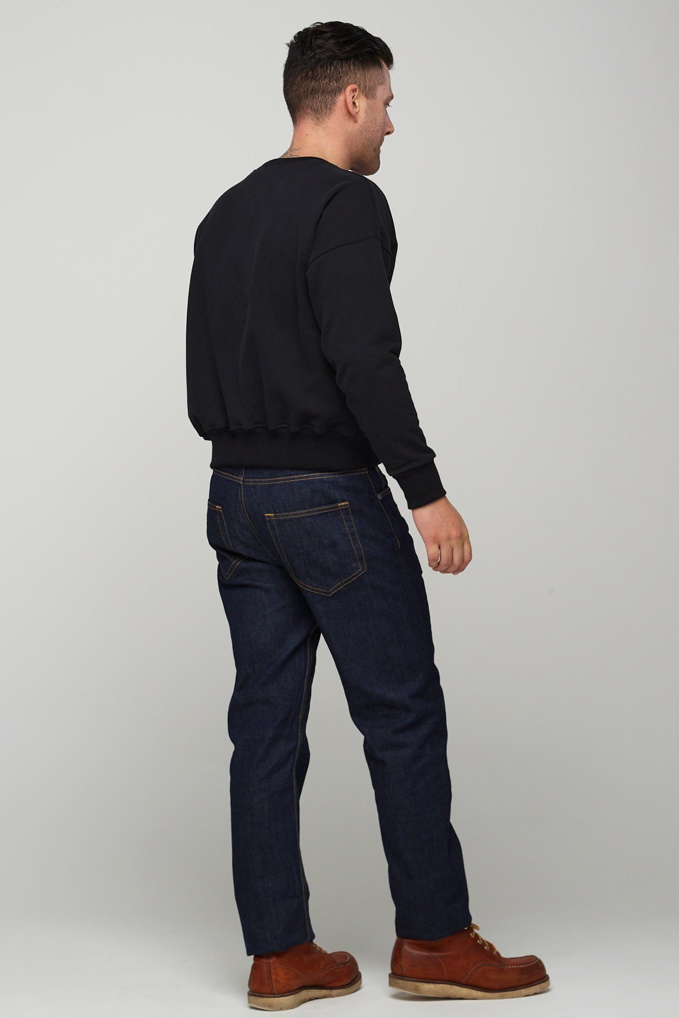 Men's Drop Shoulder Sweatshirt Aged Black - Community Clothing
