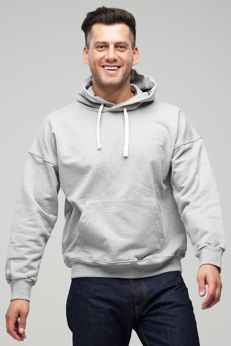 Men's gray hooded on sale sweatshirt