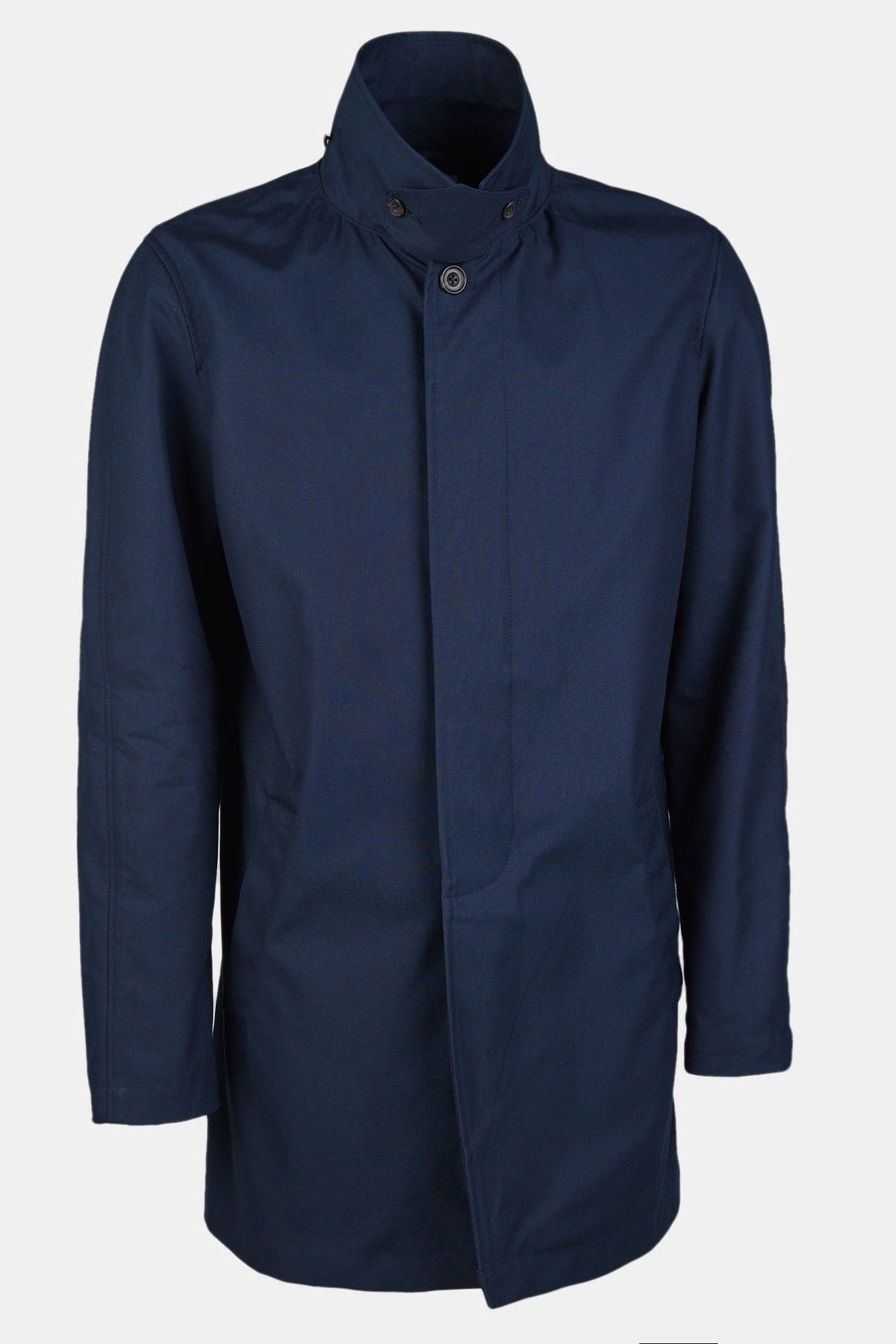 Men's Raincoat Navy 01, ghost mannequin - Community Clothing