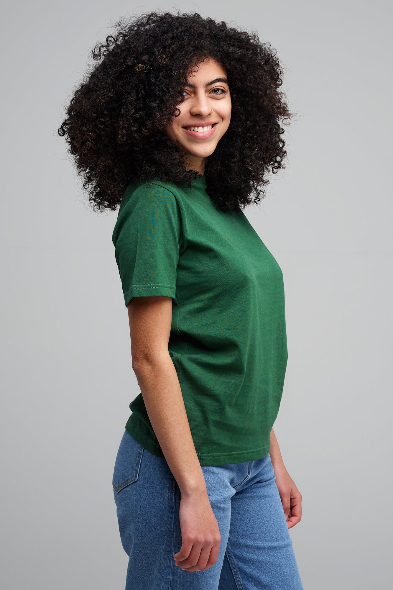 Women's Classic T-Shirt Bottle Green - Community Clothing