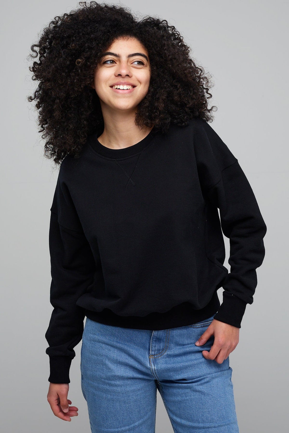 
            Women&#39;s Drop Shoulder Sweatshirt Aged Black - Community Clothing