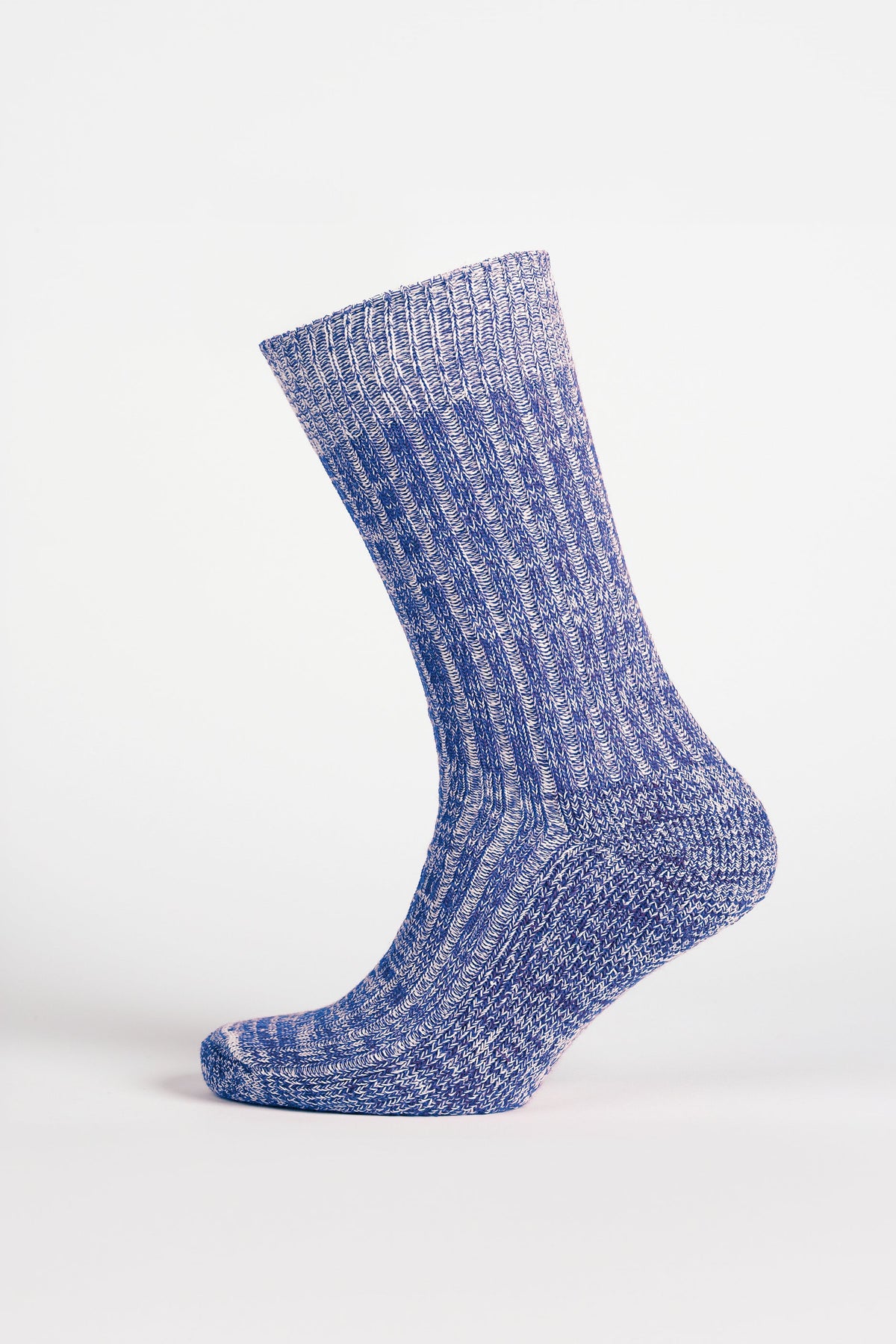 
            Cushioned Cotton Walking Sock - Royal Blue/White