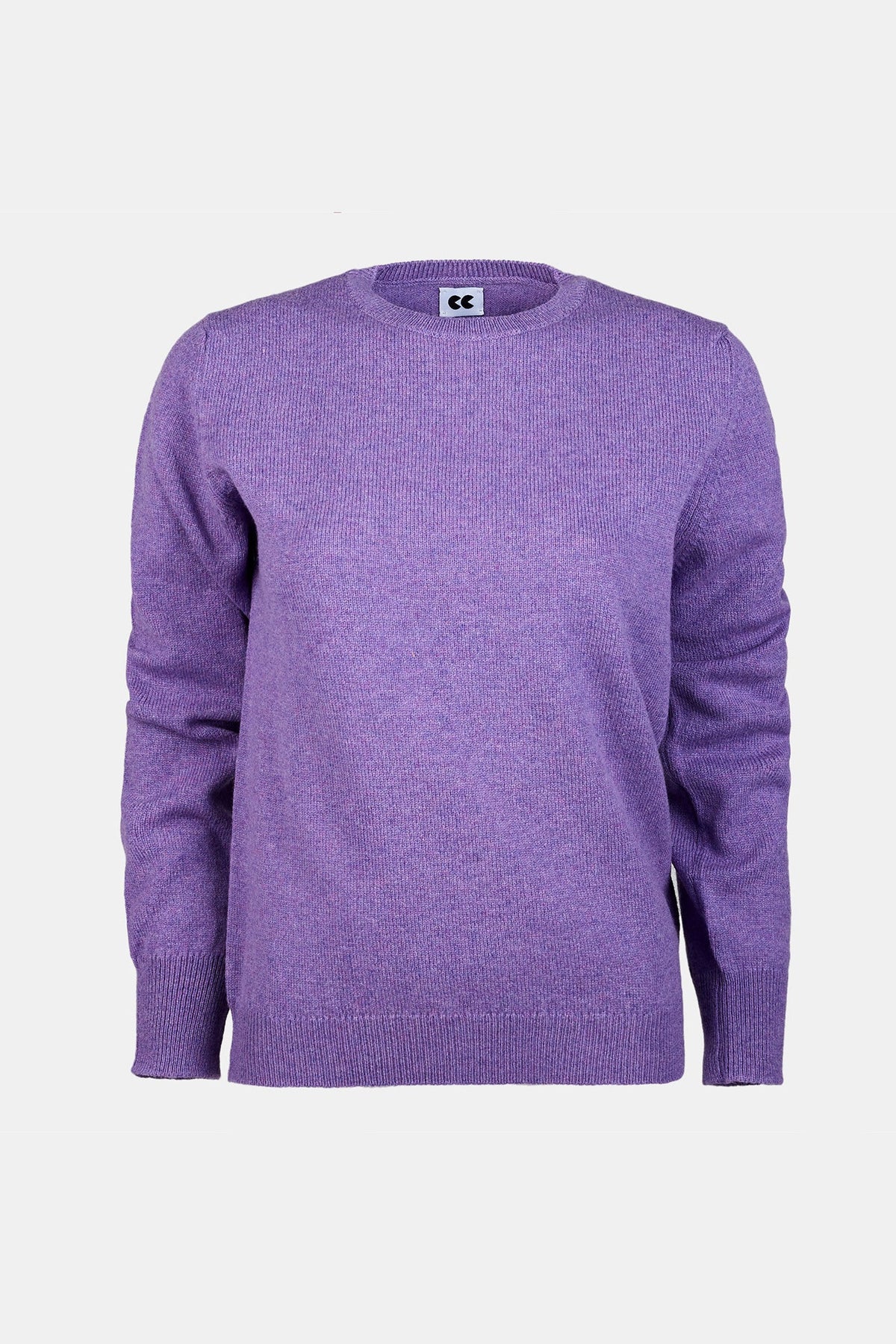 
            Women&#39;s Knitted Lambswool Crew Neck - Purple