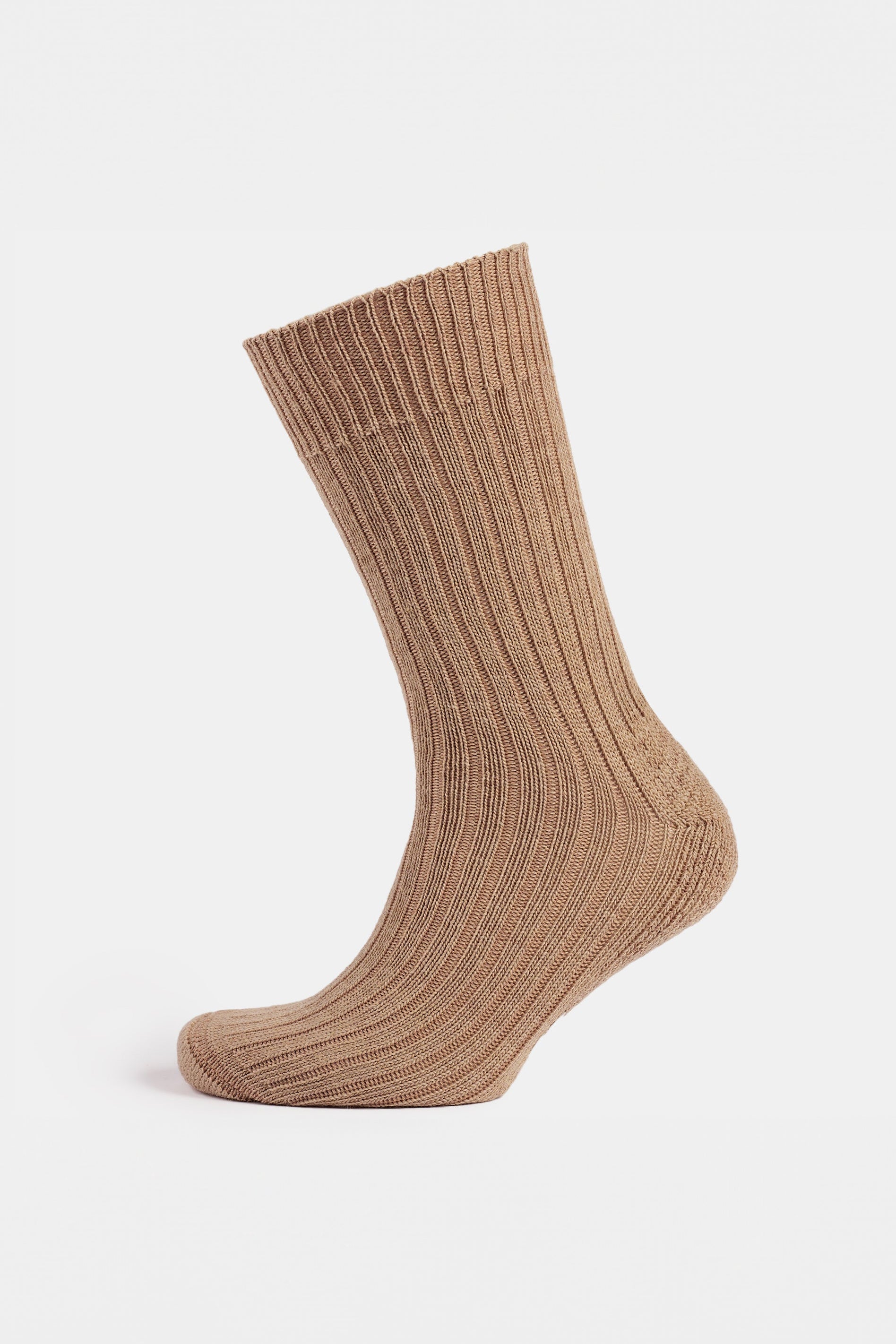Cushioned Wool Walking Sock - Fawn