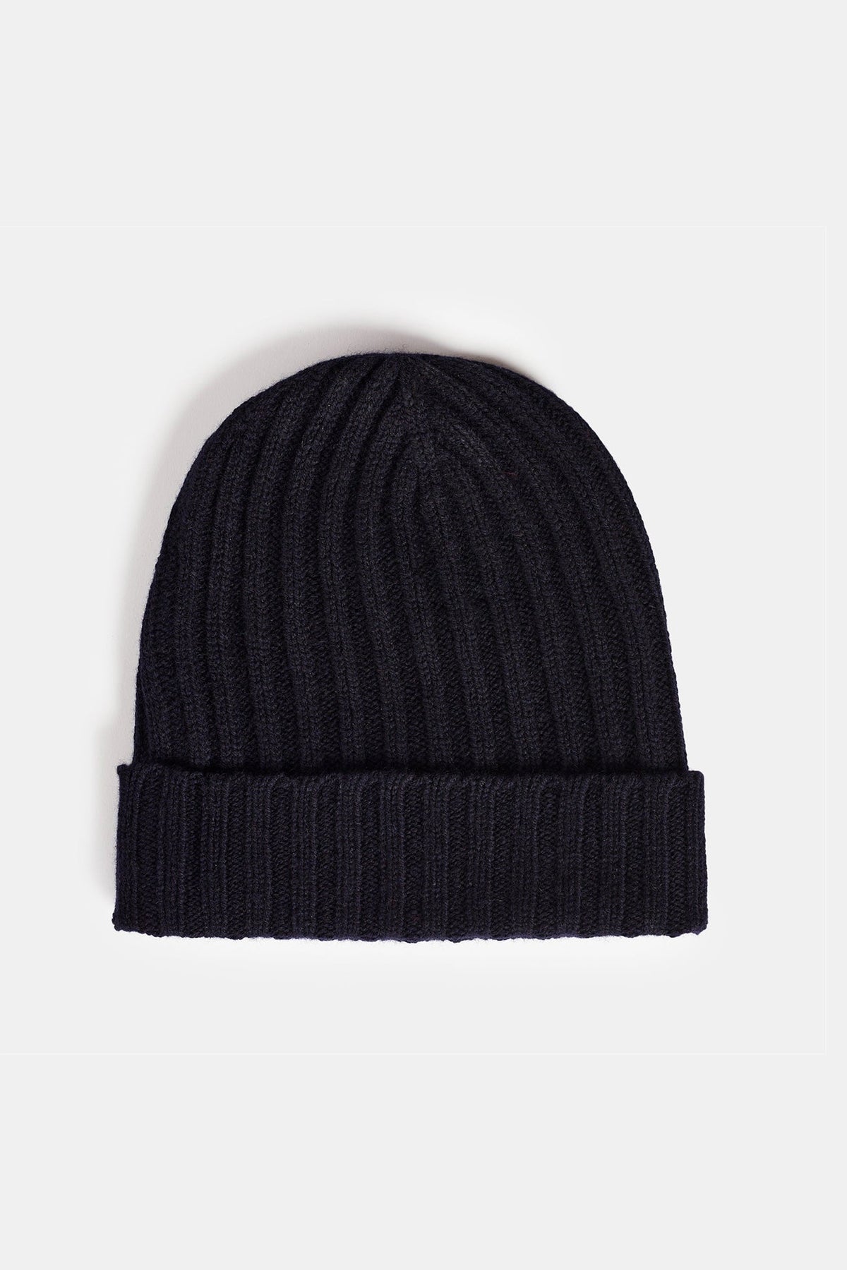 
            Lambswool Beanie Hat - Navy