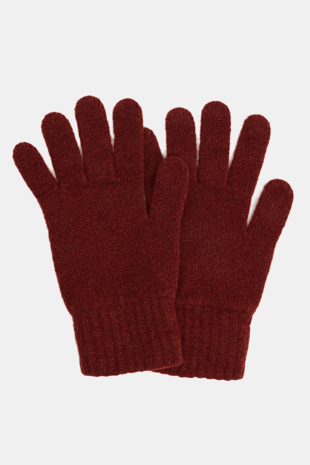 
            2 ply Lambswool Gloves - Chestnut