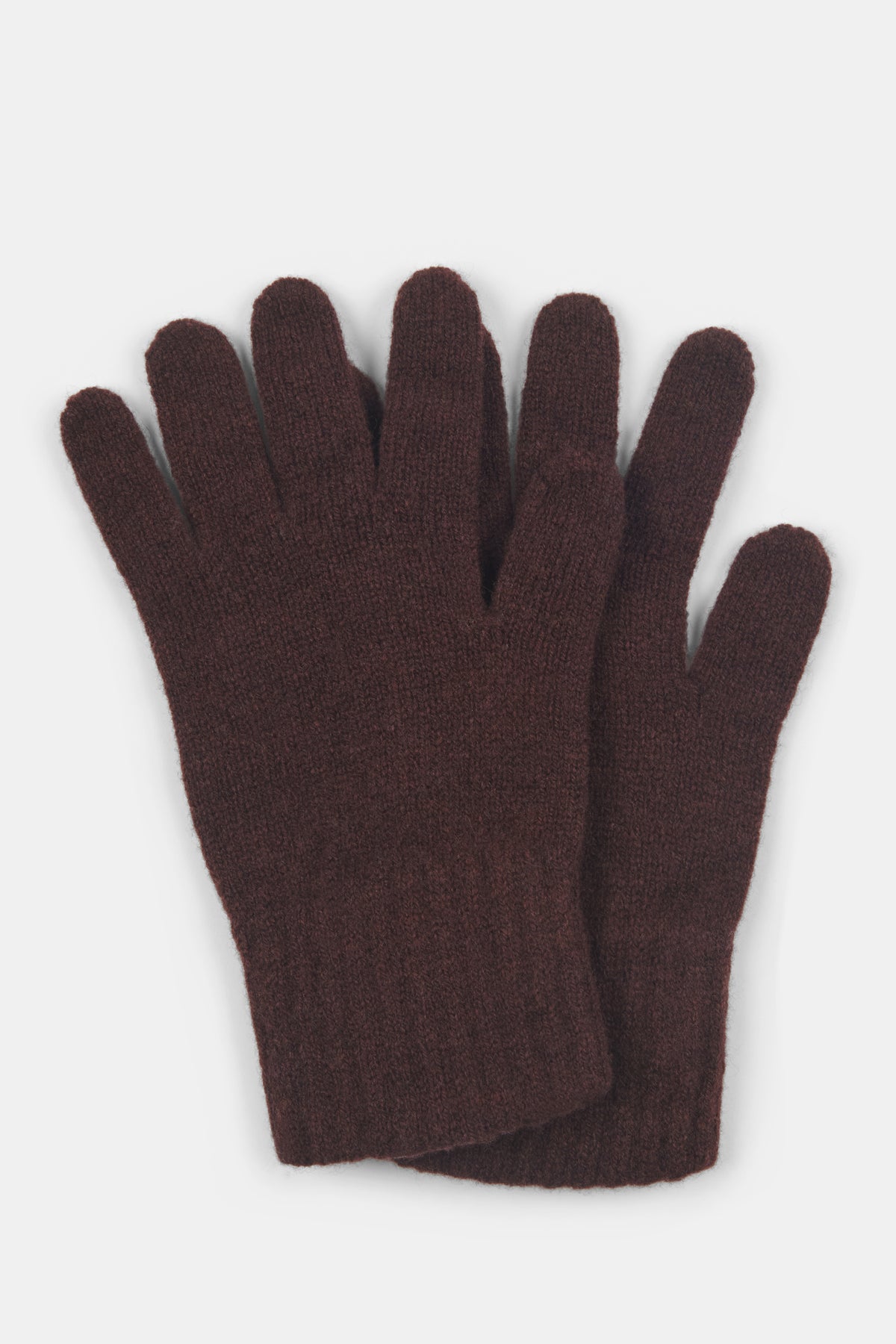 2 Ply Lambswool Gloves - Chocolate