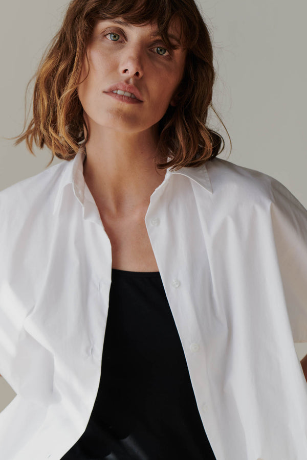Women's Ava Short Sleeve Shirt - White - Community Clothing