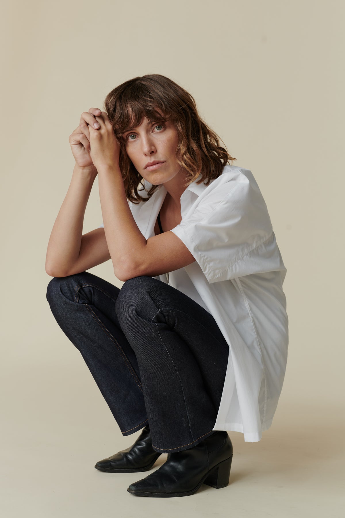 Women's Bootcut Leg Mid Rise Denim Jeans - Indigo