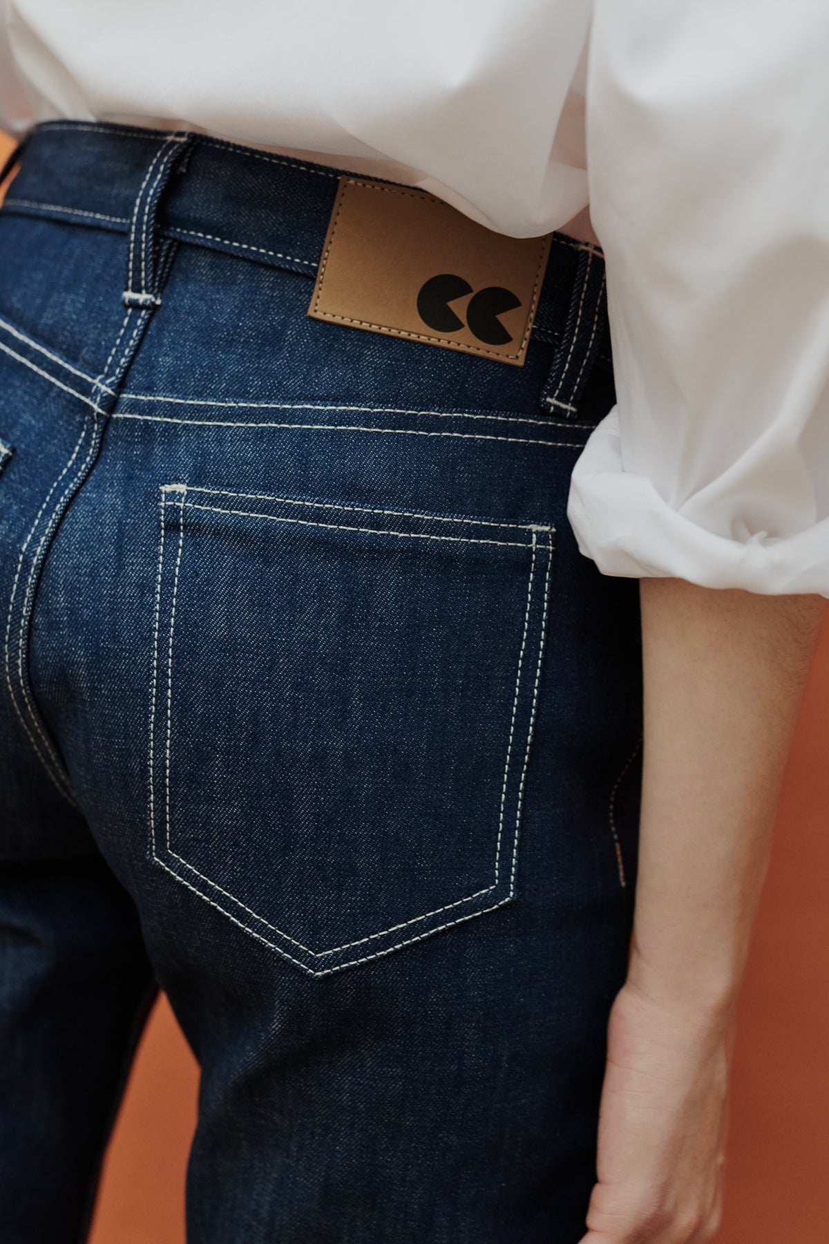 Women's Straight Leg Mid Rise Denim Jeans - Blue