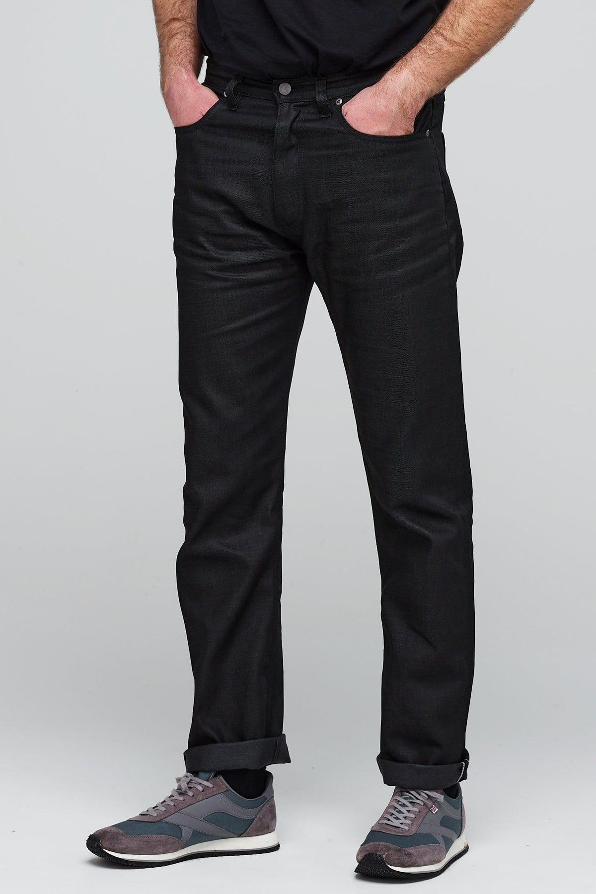 Men's Straight Cut Selvedge Jean - Black Raw Denim - Community Clothing