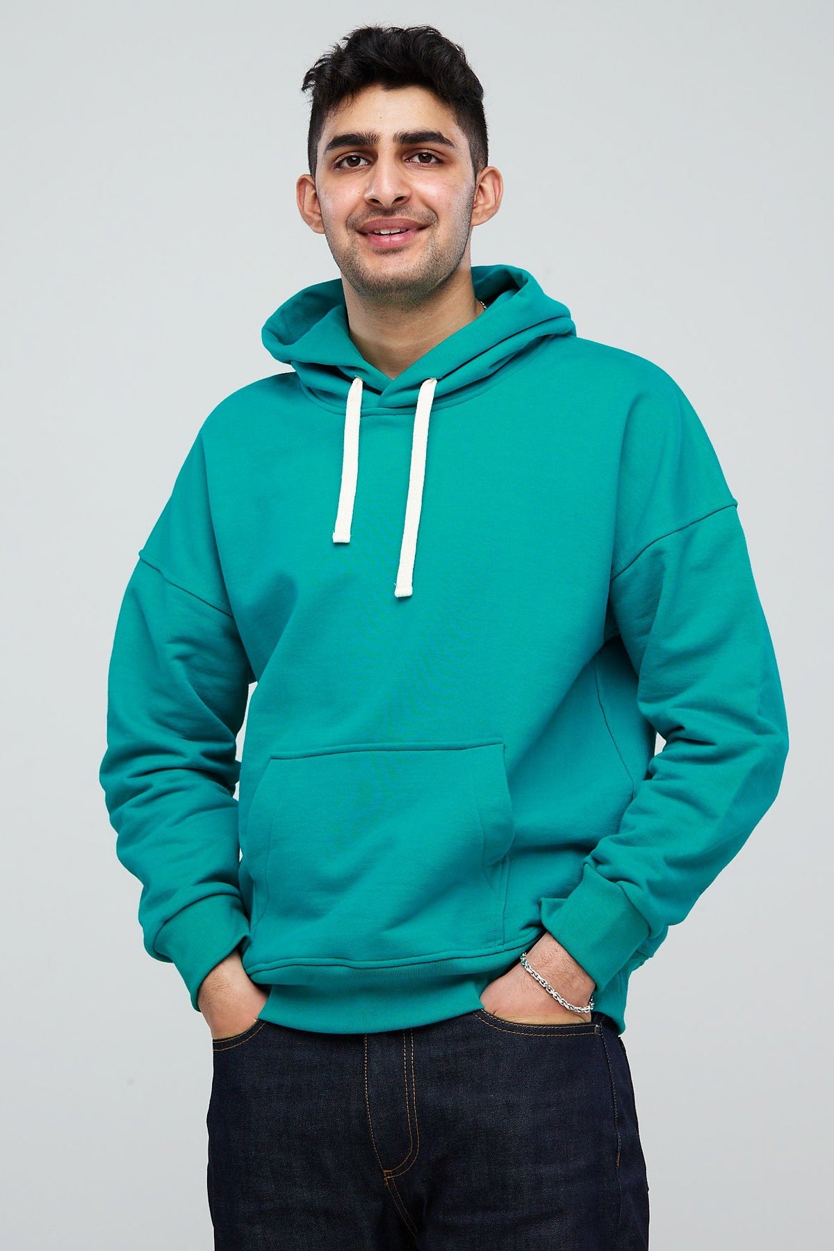 
            Men&#39;s Hooded Sweatshirt Emerald - Community Clothing