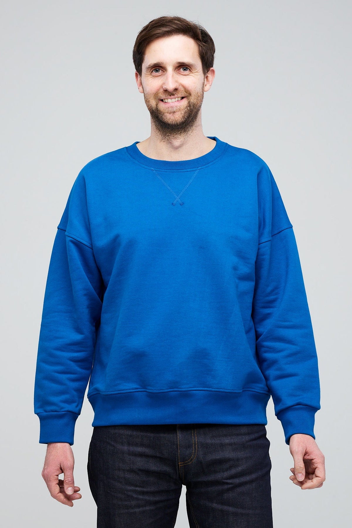 Men's Drop Shoulder Sweatshirt Cobalt - Community Clothing