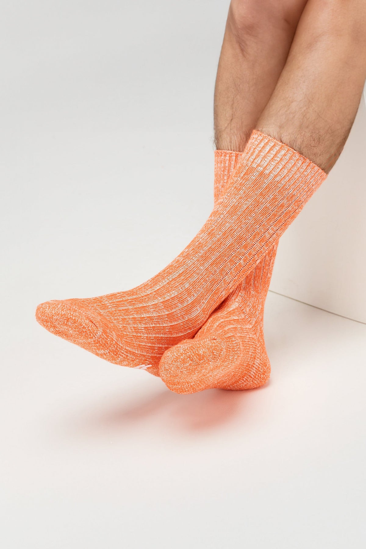 
            Walking Socks Orange/White - Community Clothing