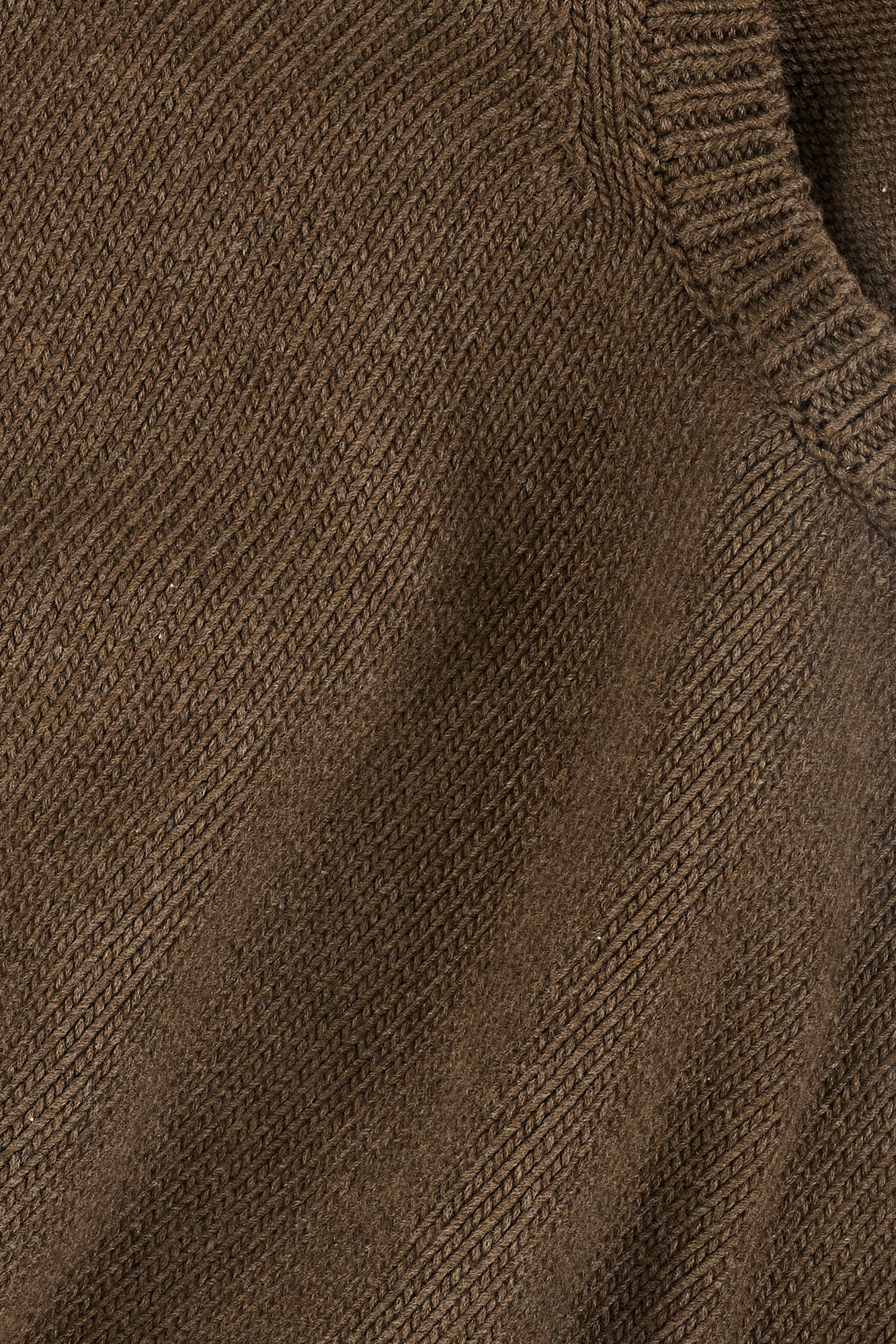 MENS COTTON CREW NECK - BROWN MARL