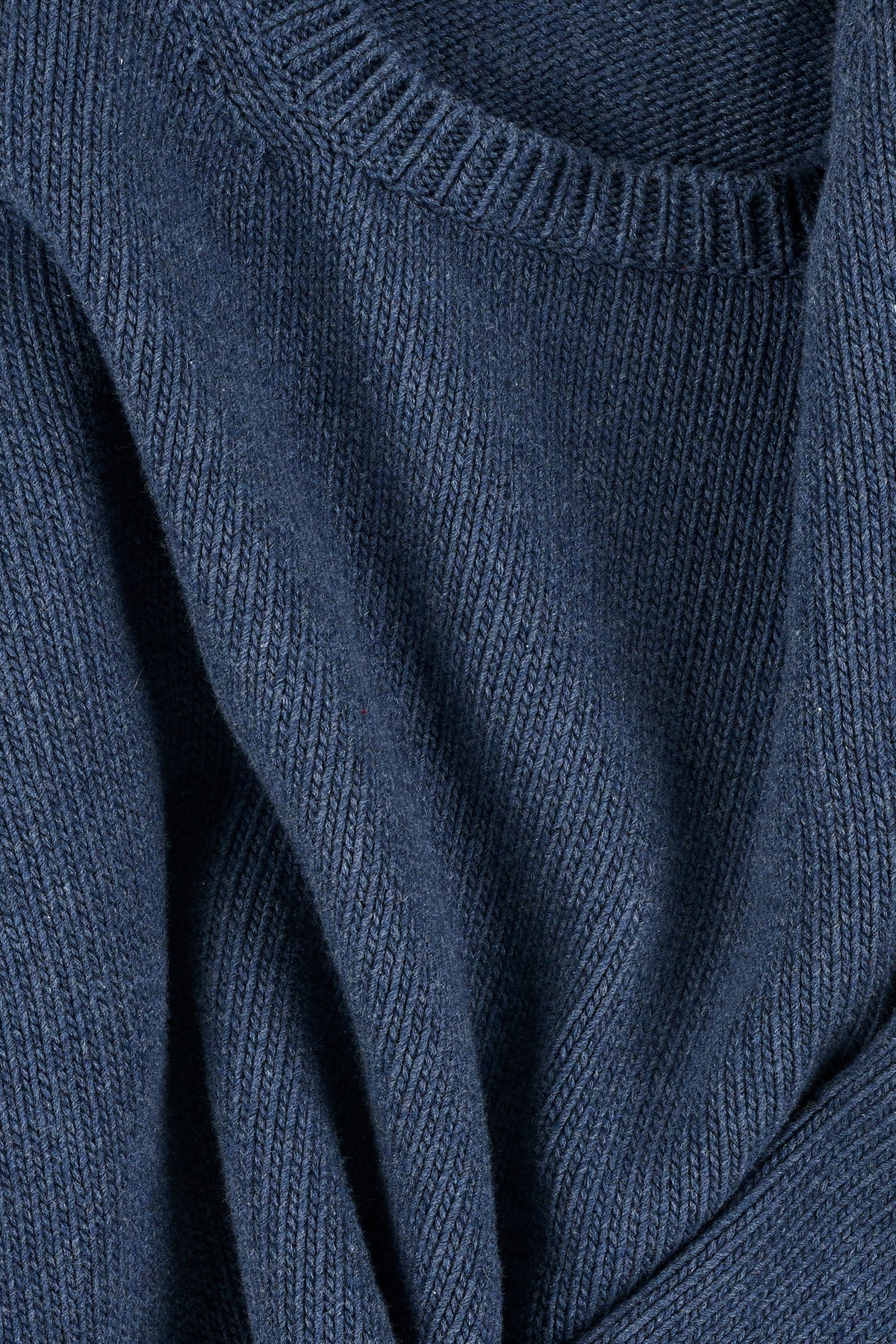 WOMENS COTTON CREW NECK - DENIM MARL