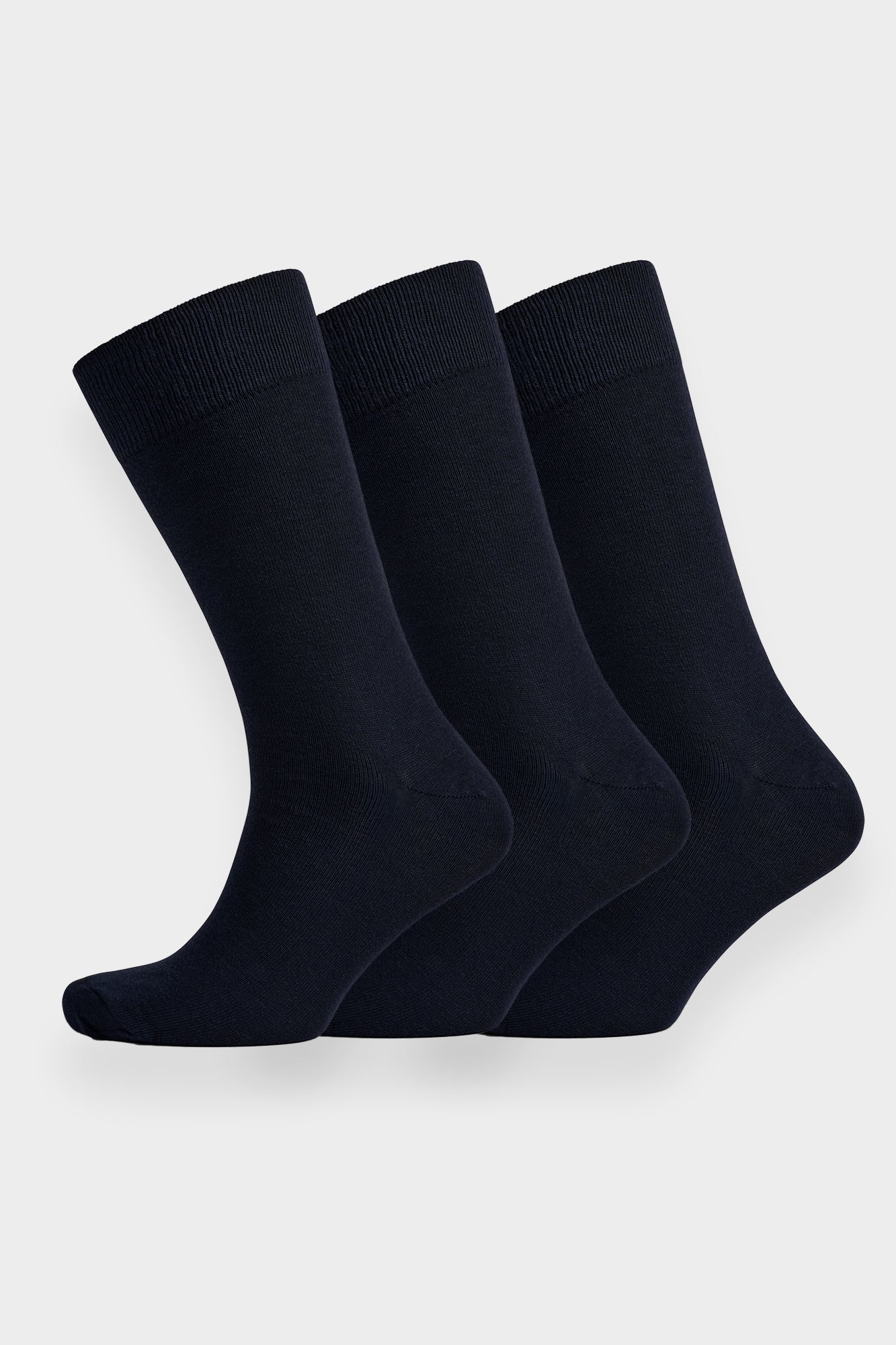 3 pack of plain navy everyday socks