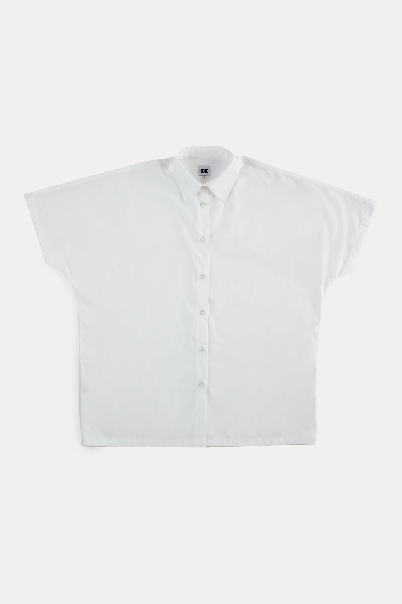 women's ava short sleeve shirt in white flatlay
