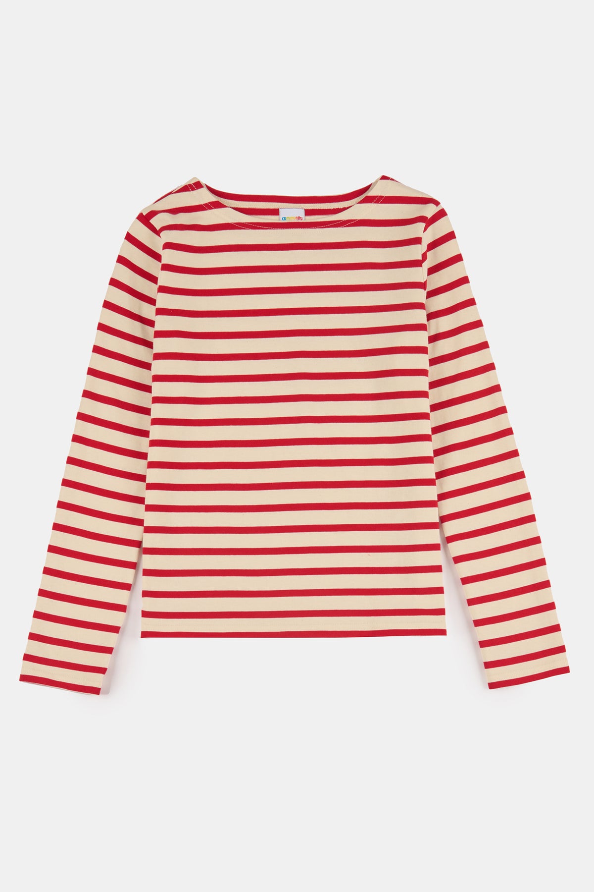 
            Flatlay product shot of Women&#39;s Breton in ecru and flame red 