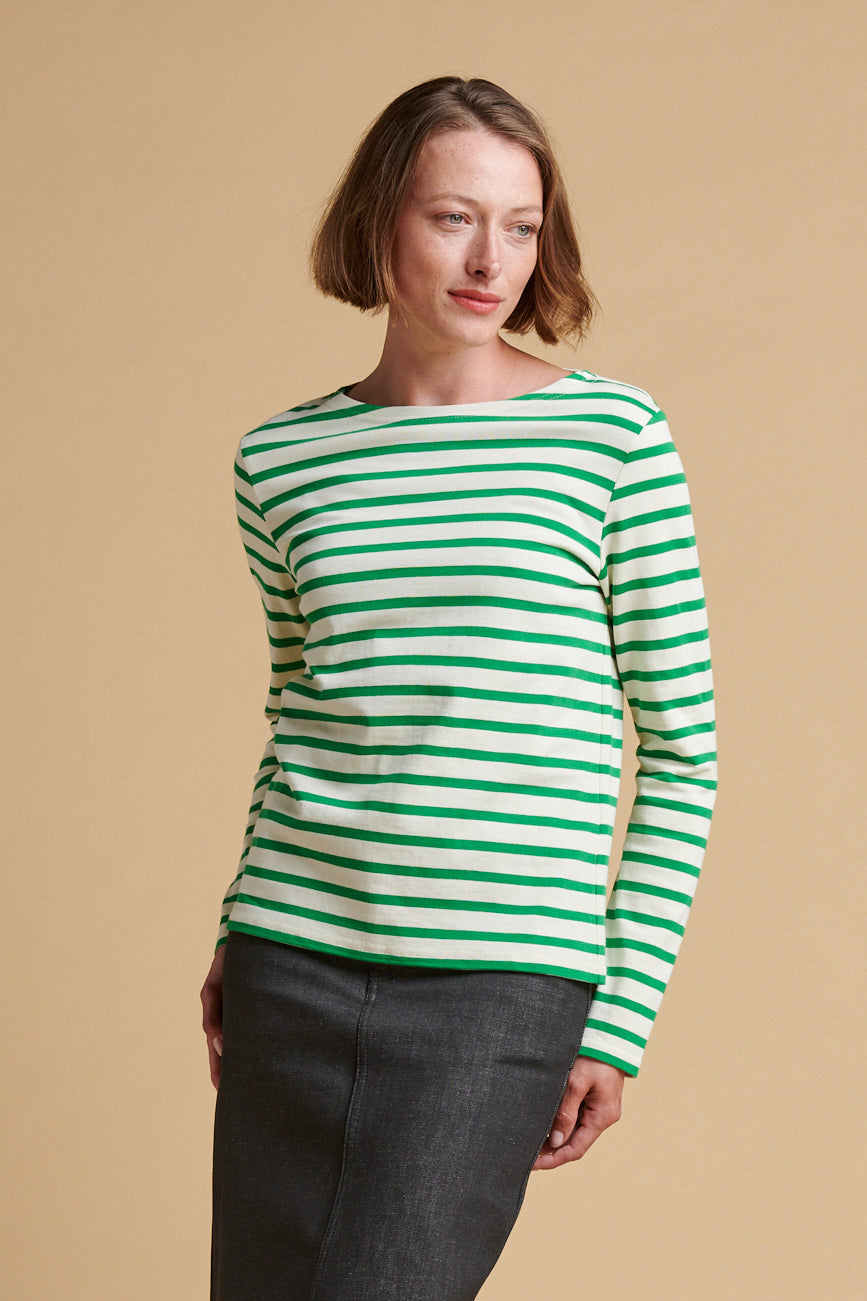 Women's Breton - Ecru/Green