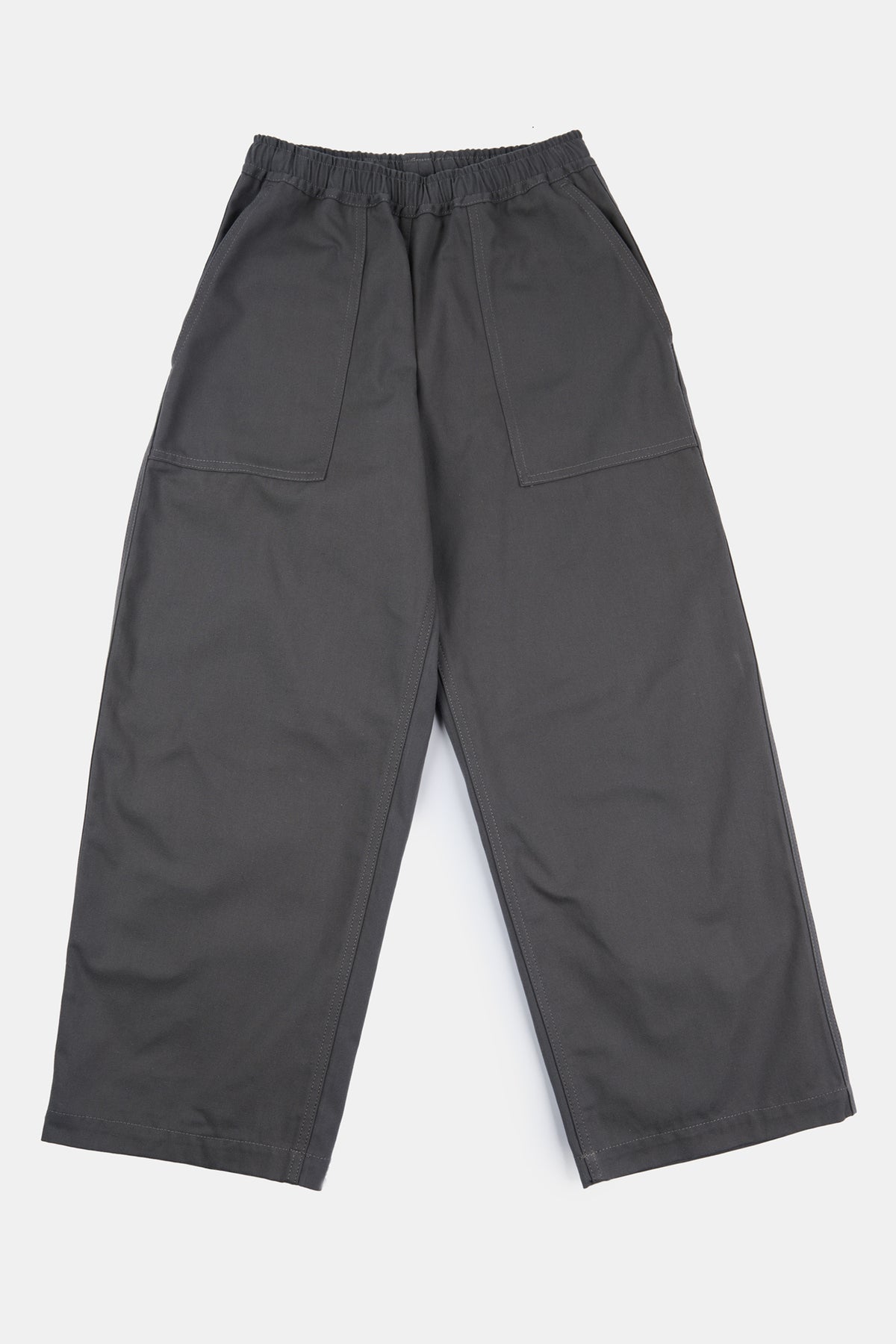 Camerawoman Drawstring Tapered Cotton Canvas Trousers - Charcoal