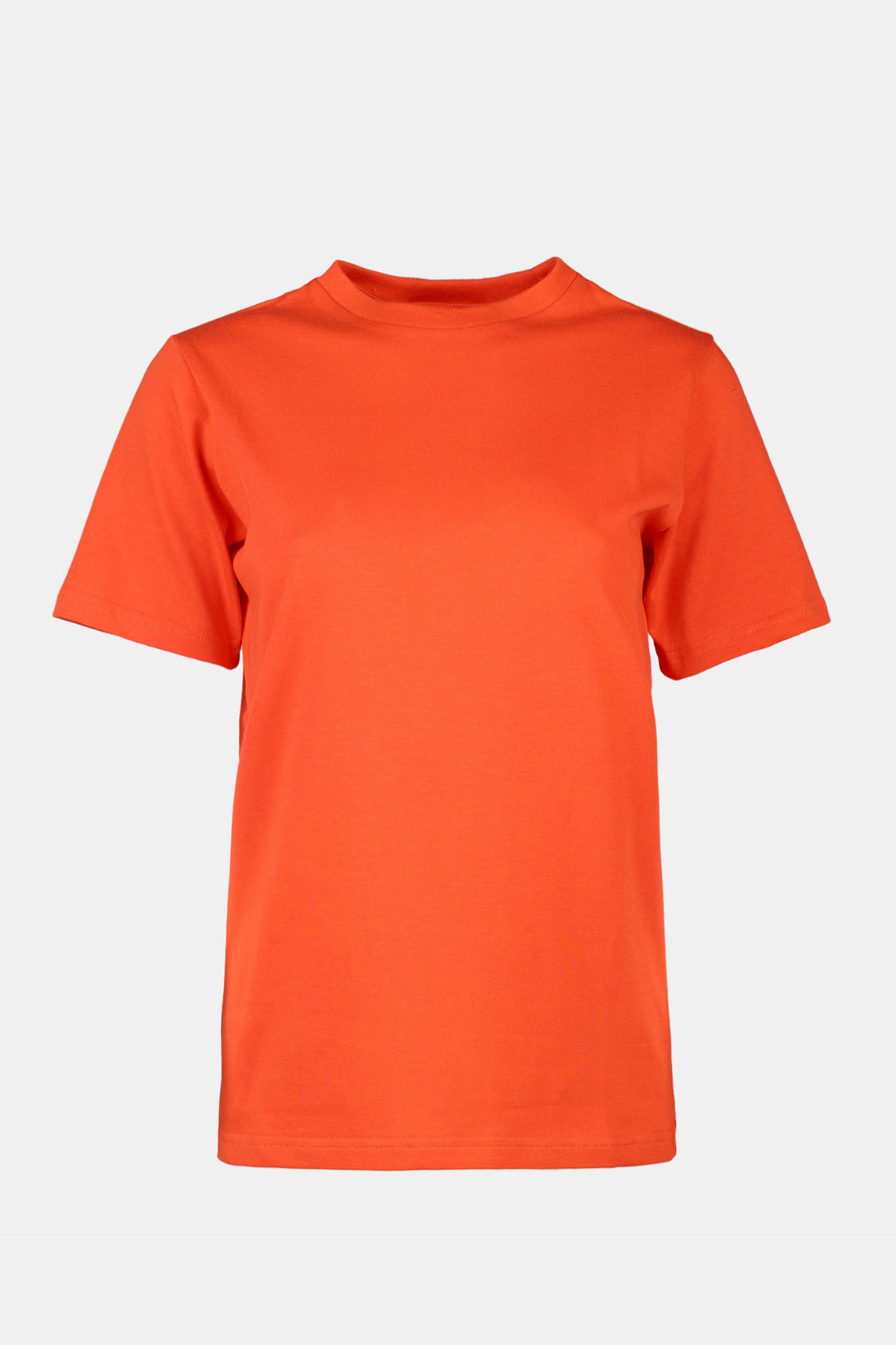 Short sleeve crew neck t shirt in flame red.