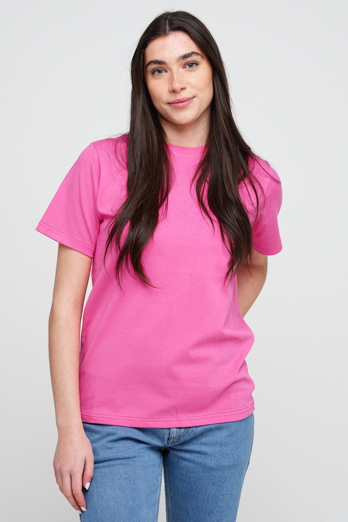 
            Women&#39;s Short Sleeve T Shirt - Fuchsia Pink