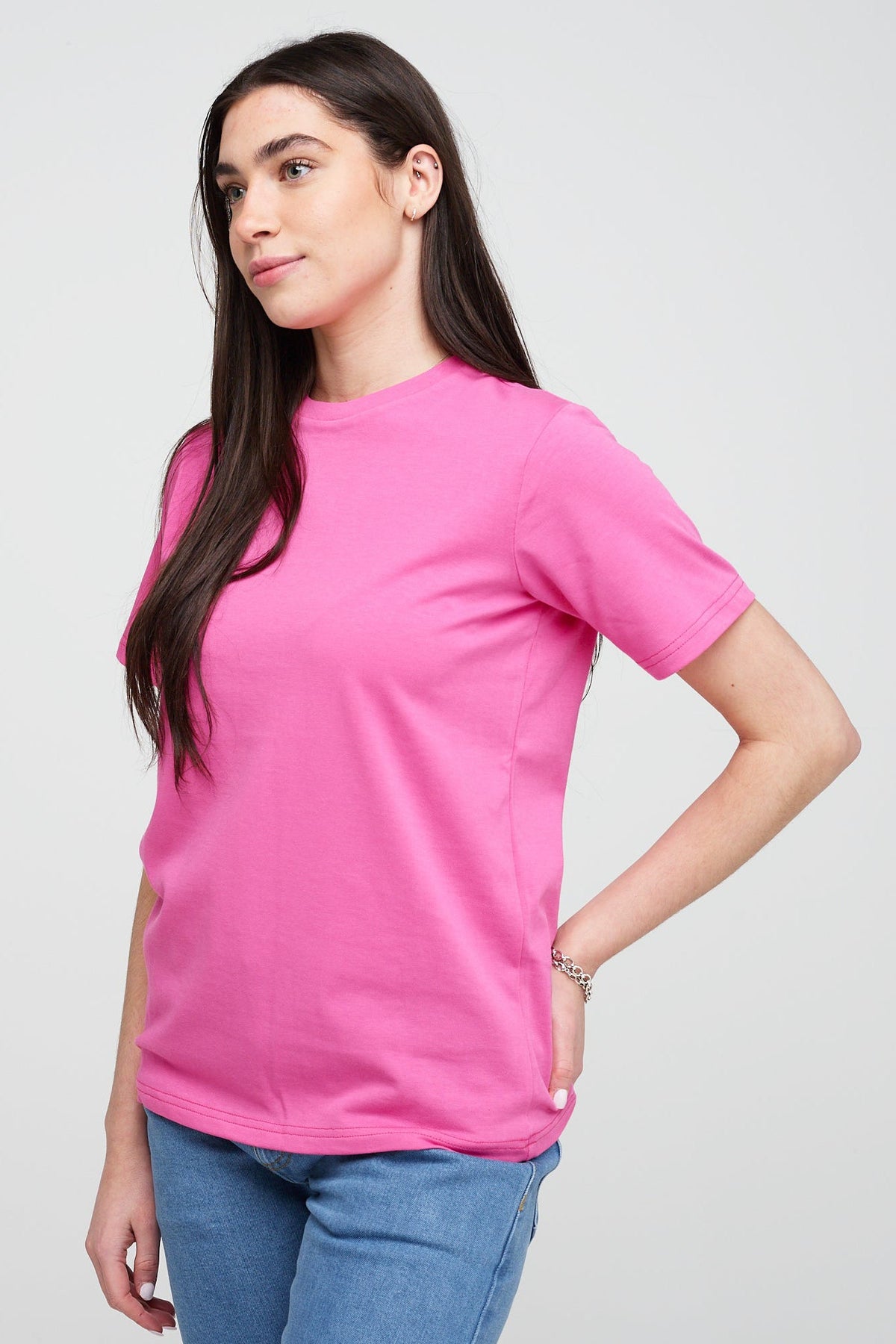 
            Women&#39;s Short Sleeve T Shirt - Fuchsia Pink