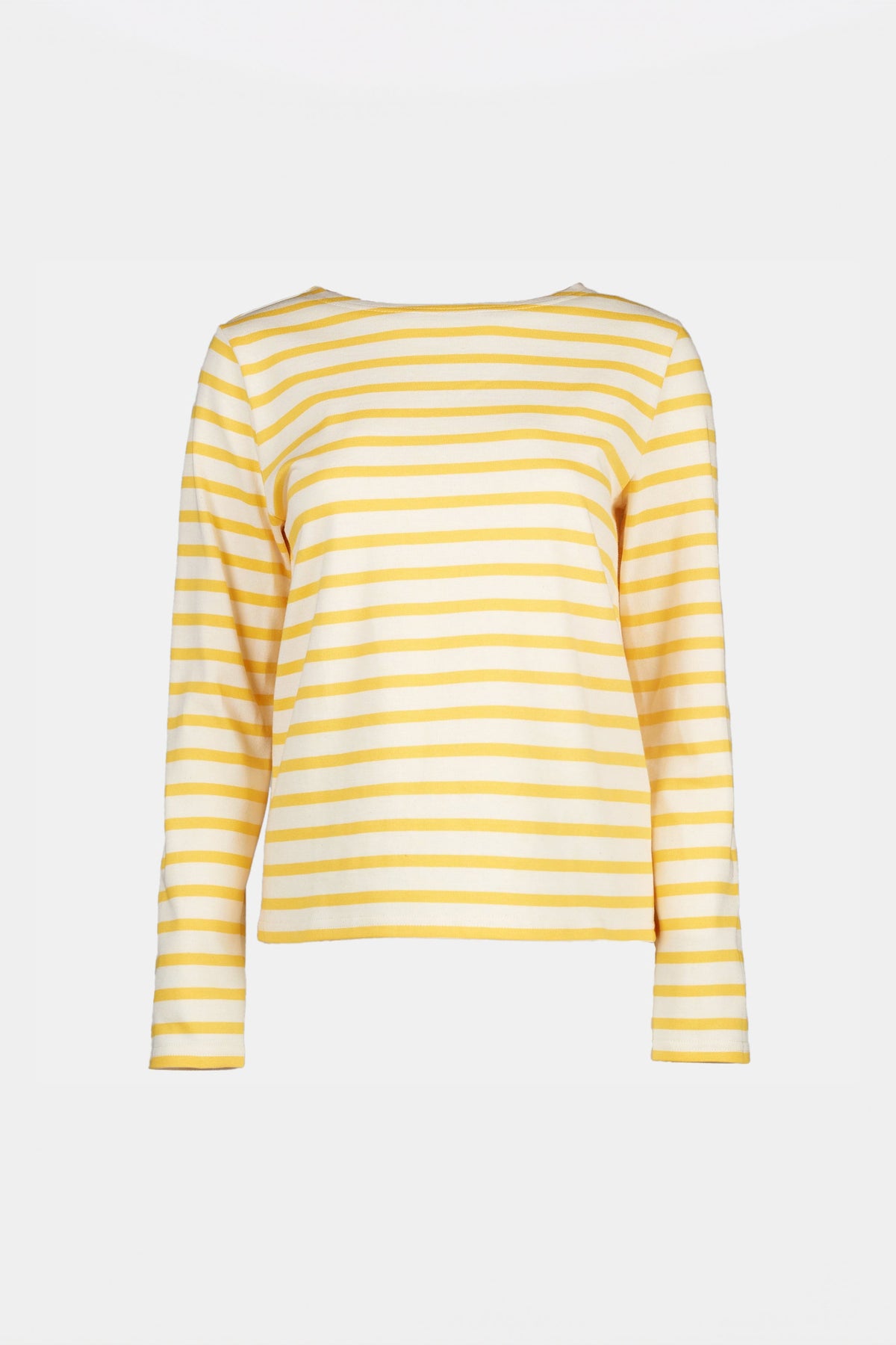 Long sleeve Breton top ecru yellow