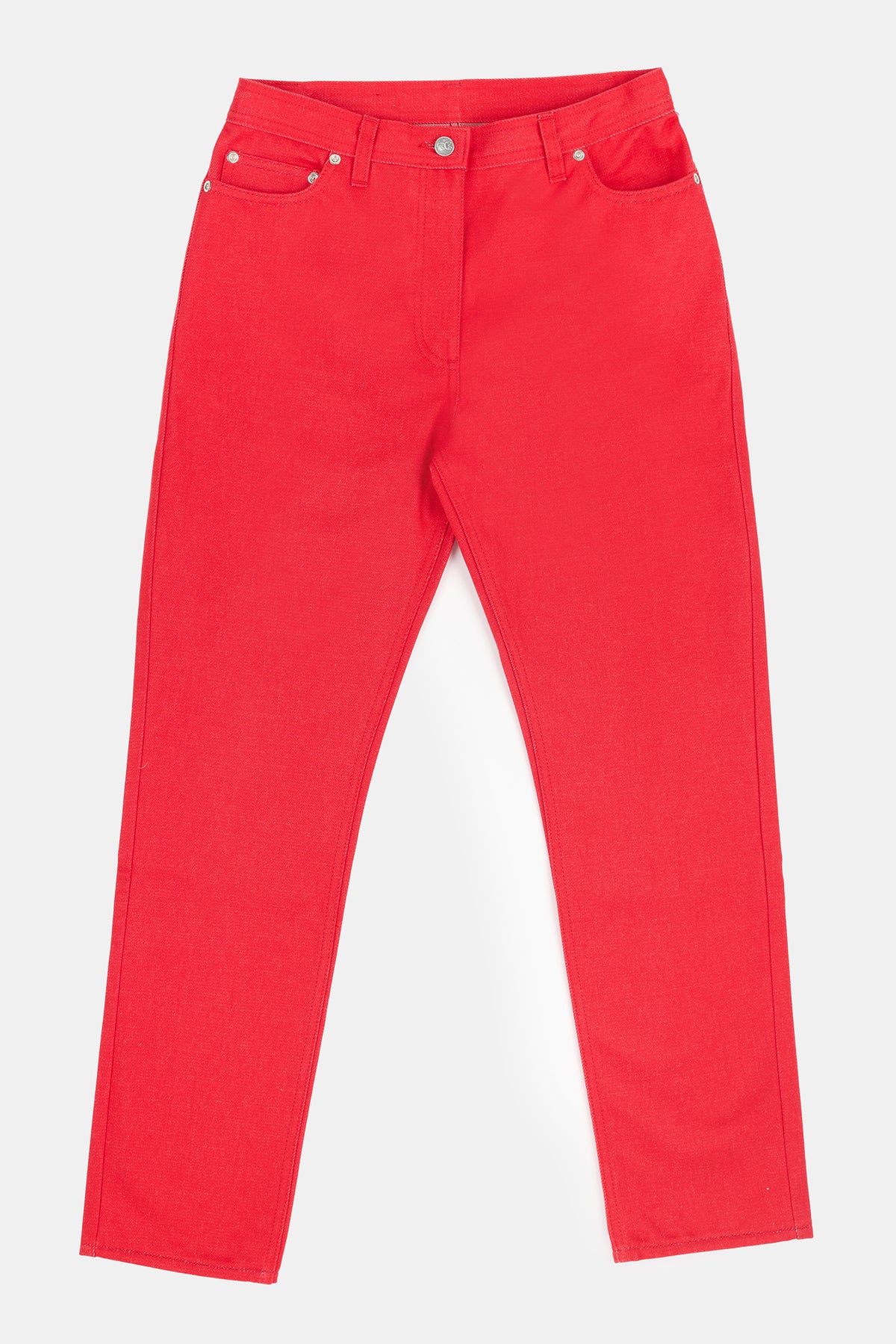 
            Flatlay product image of women&#39;s Gloria tapered jean in poppy red